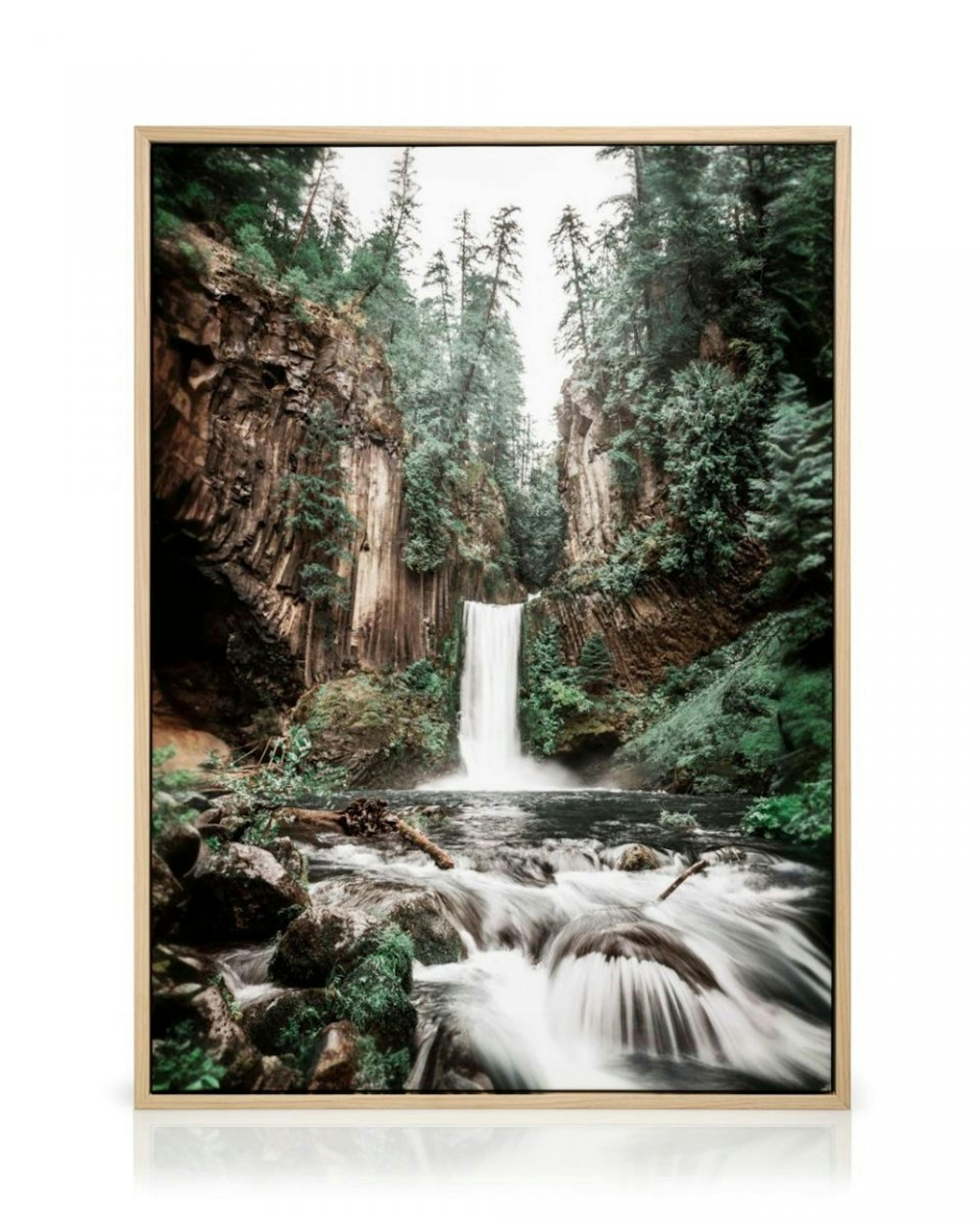 Wasserfall im Wald Leinwandbild thumbnail