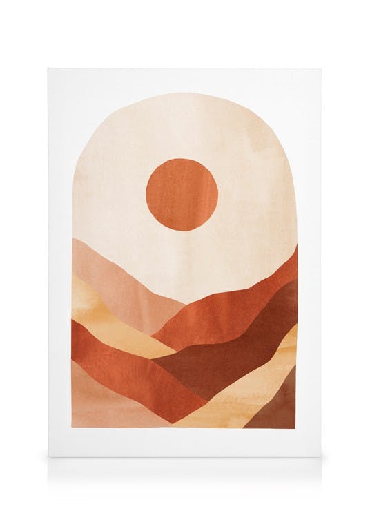 Abstract landschap Canvas (30x40 cm - Fotokaders Zwart) - Poster Store
