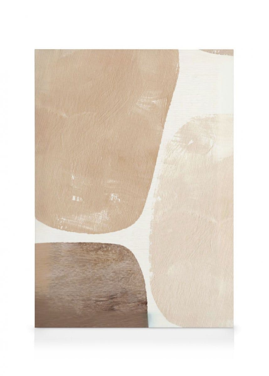 Canvastavlor - Beige färgfält canvastavla (50x70 cm) - Poster Store