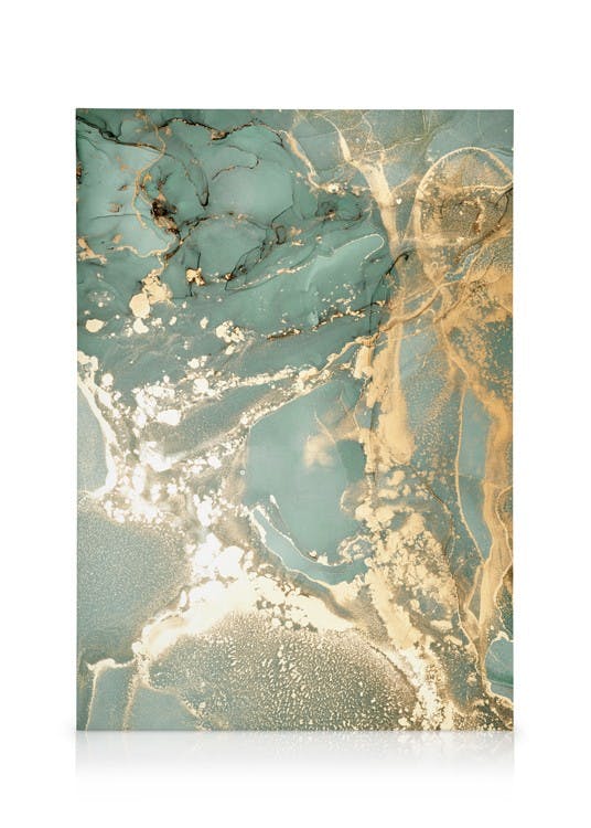 Abstract Green Marble No1 Obraz (50x70 cm - Ramka dębowa) - Poster Store
