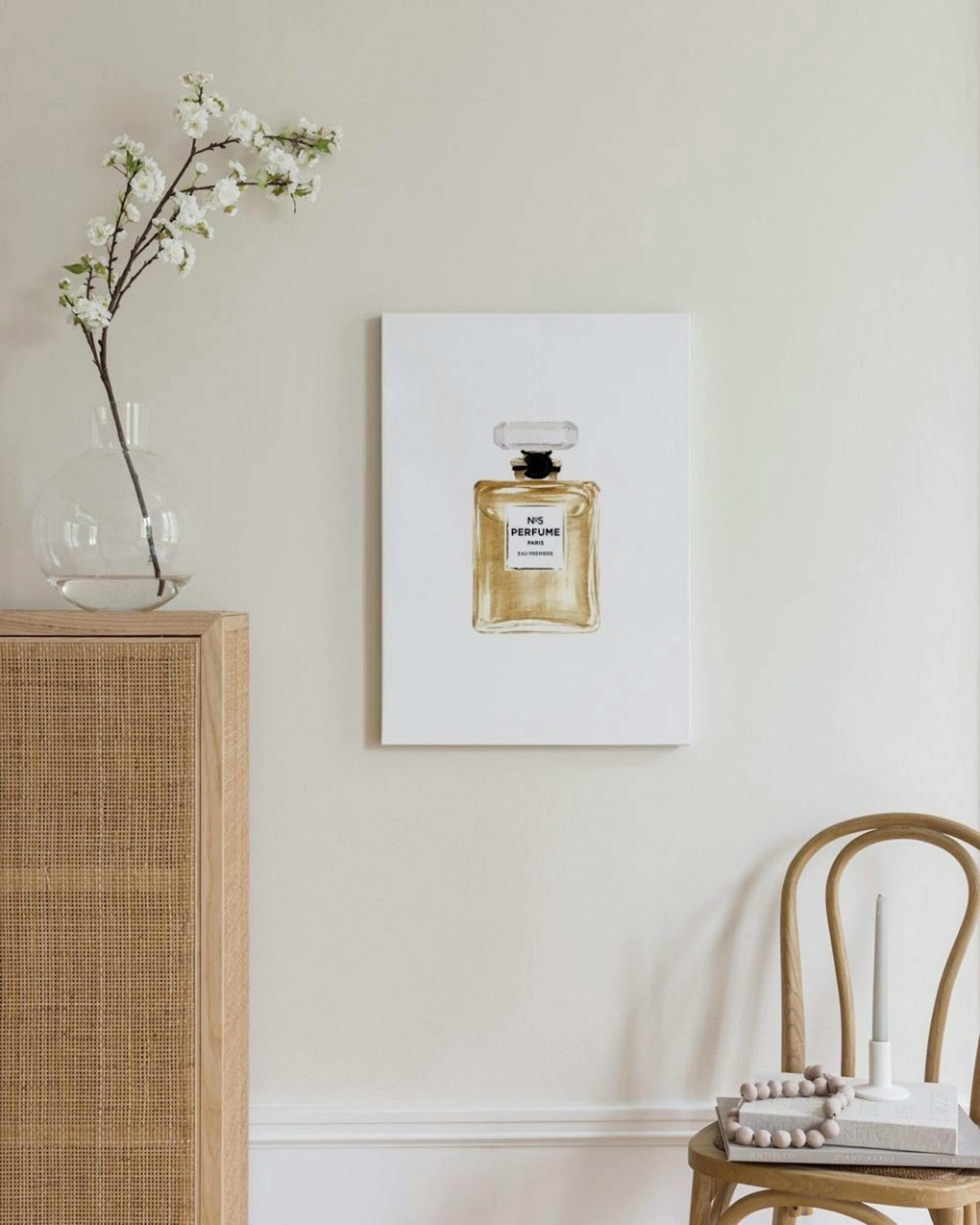 Gold Perfume Canvas Print thumbnail