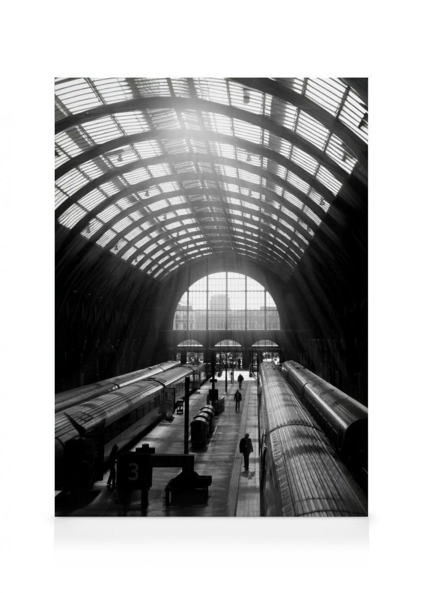 King’s Cross Canvas (50x70 cm - Fotolijst Eiken) - Poster Store
