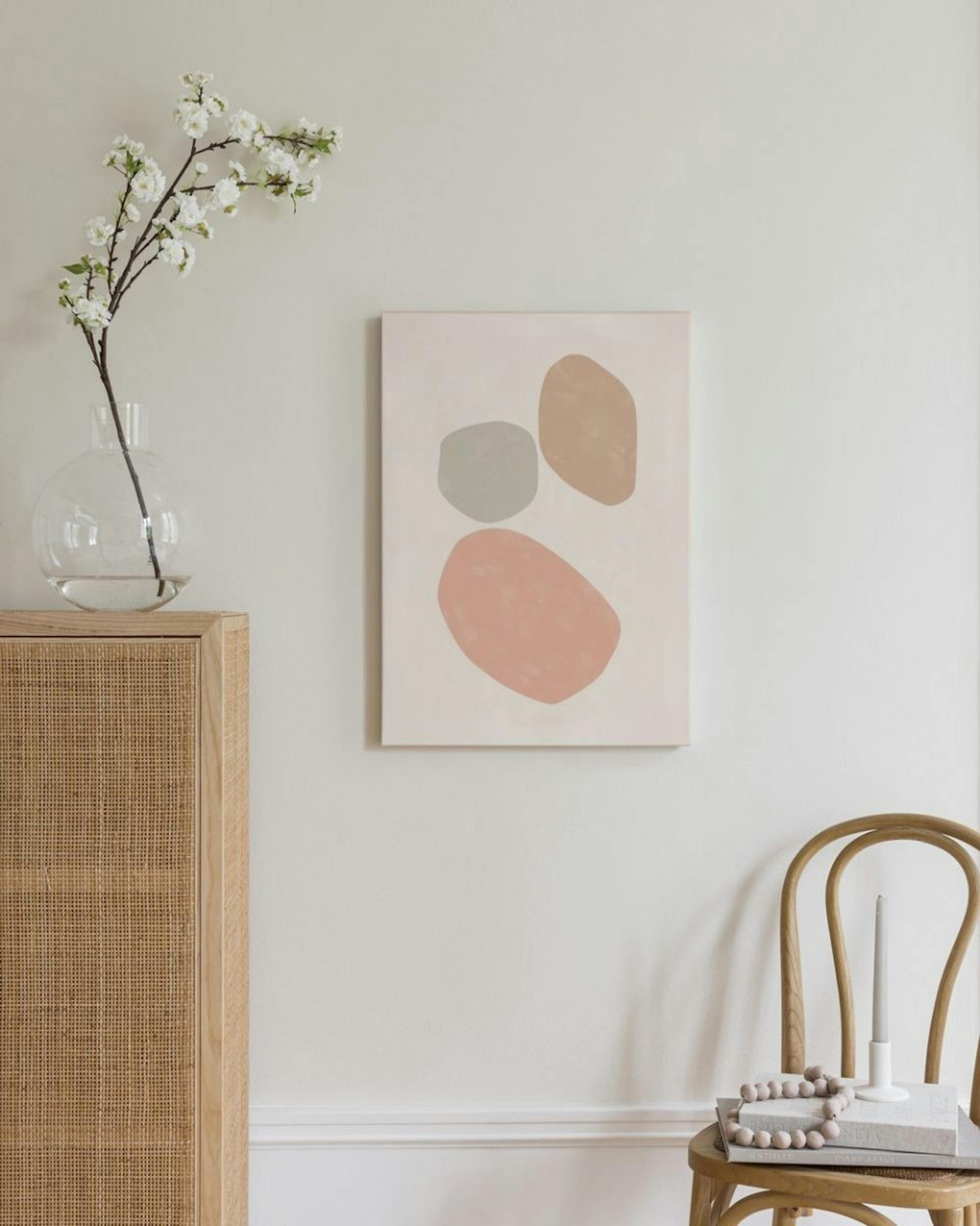 Pink and Beige Abstract No2 Canvas thumbnail