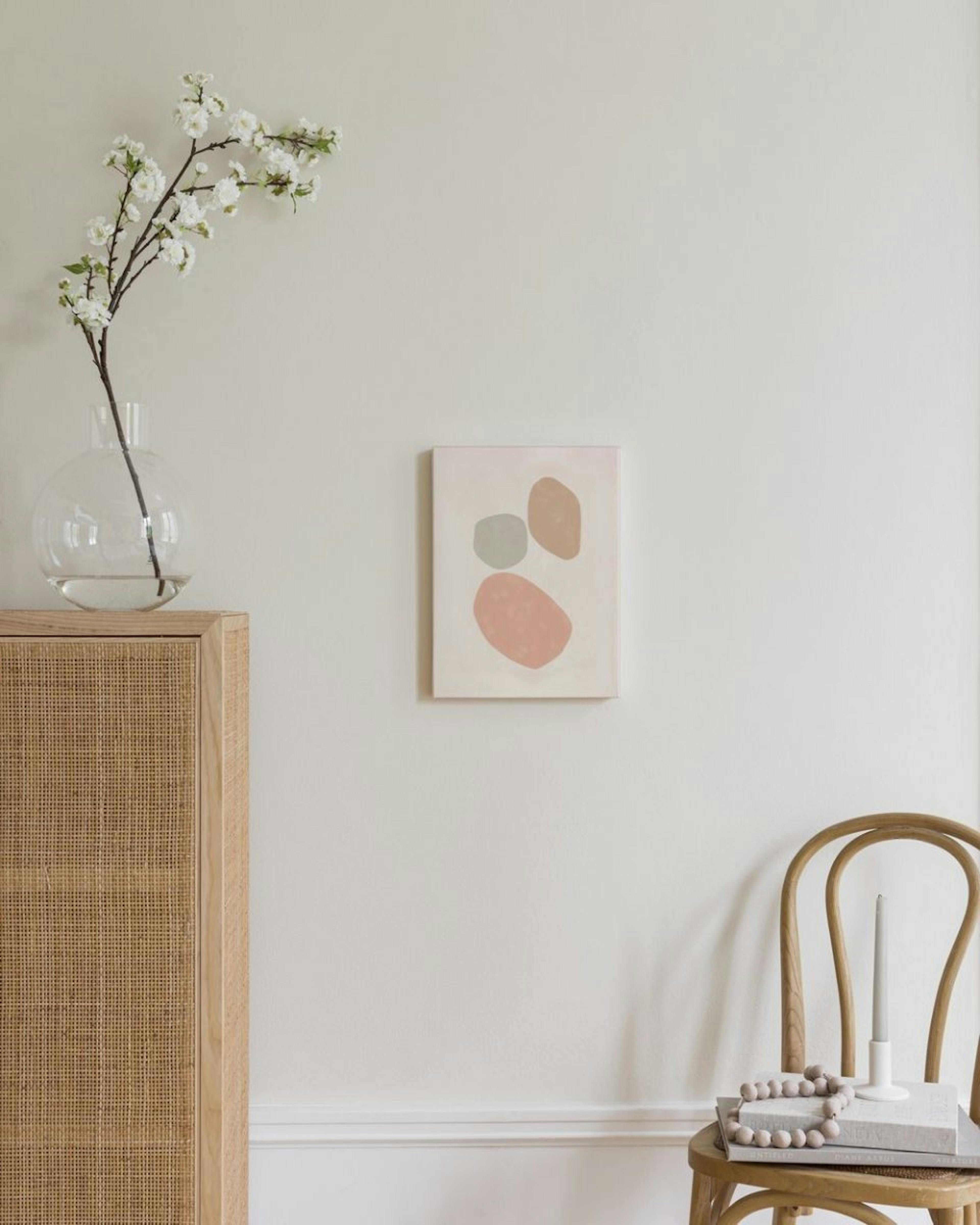 Pink and Beige Abstract No2 Canvas thumbnail