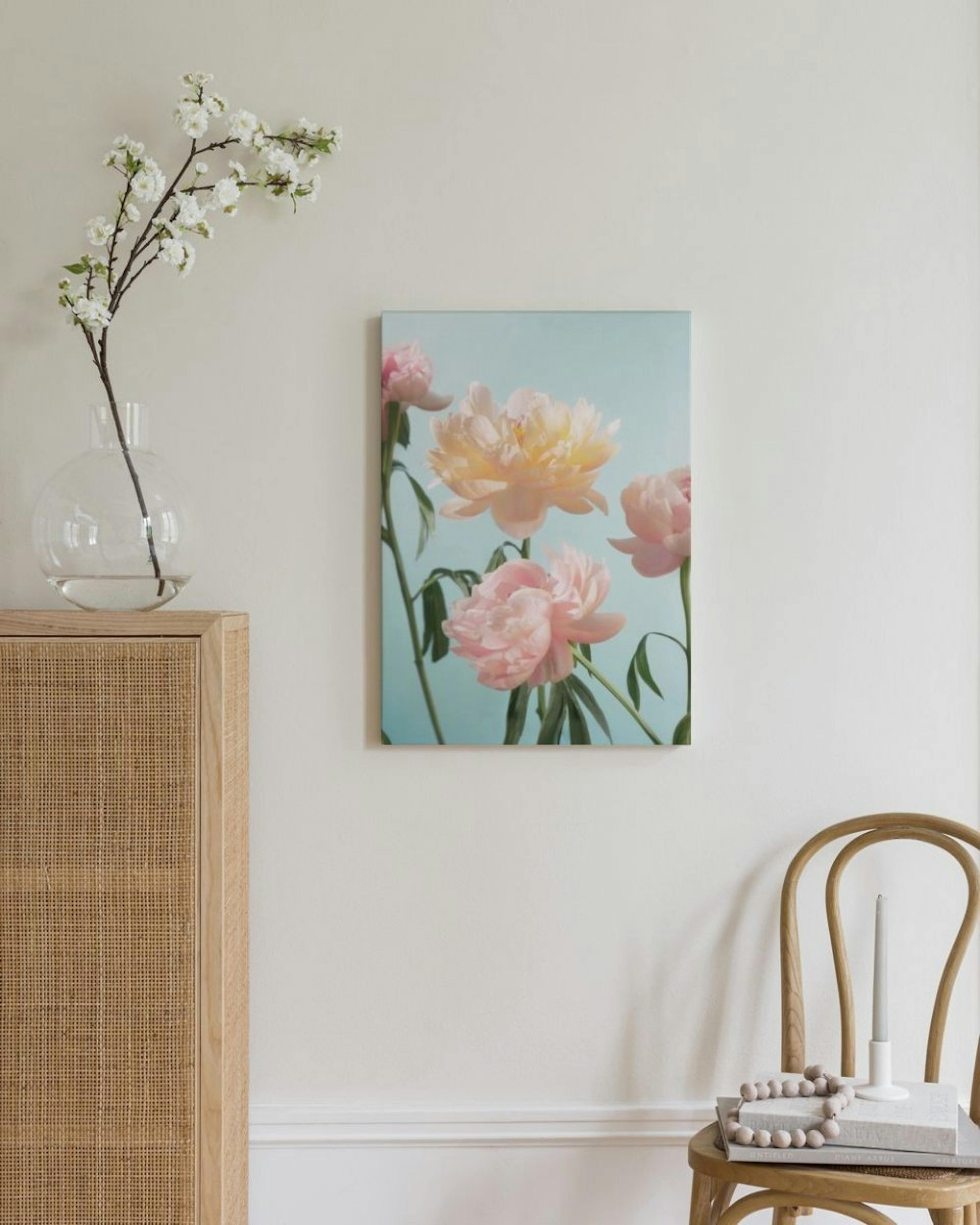 Pastel Bloemen Canvas thumbnail