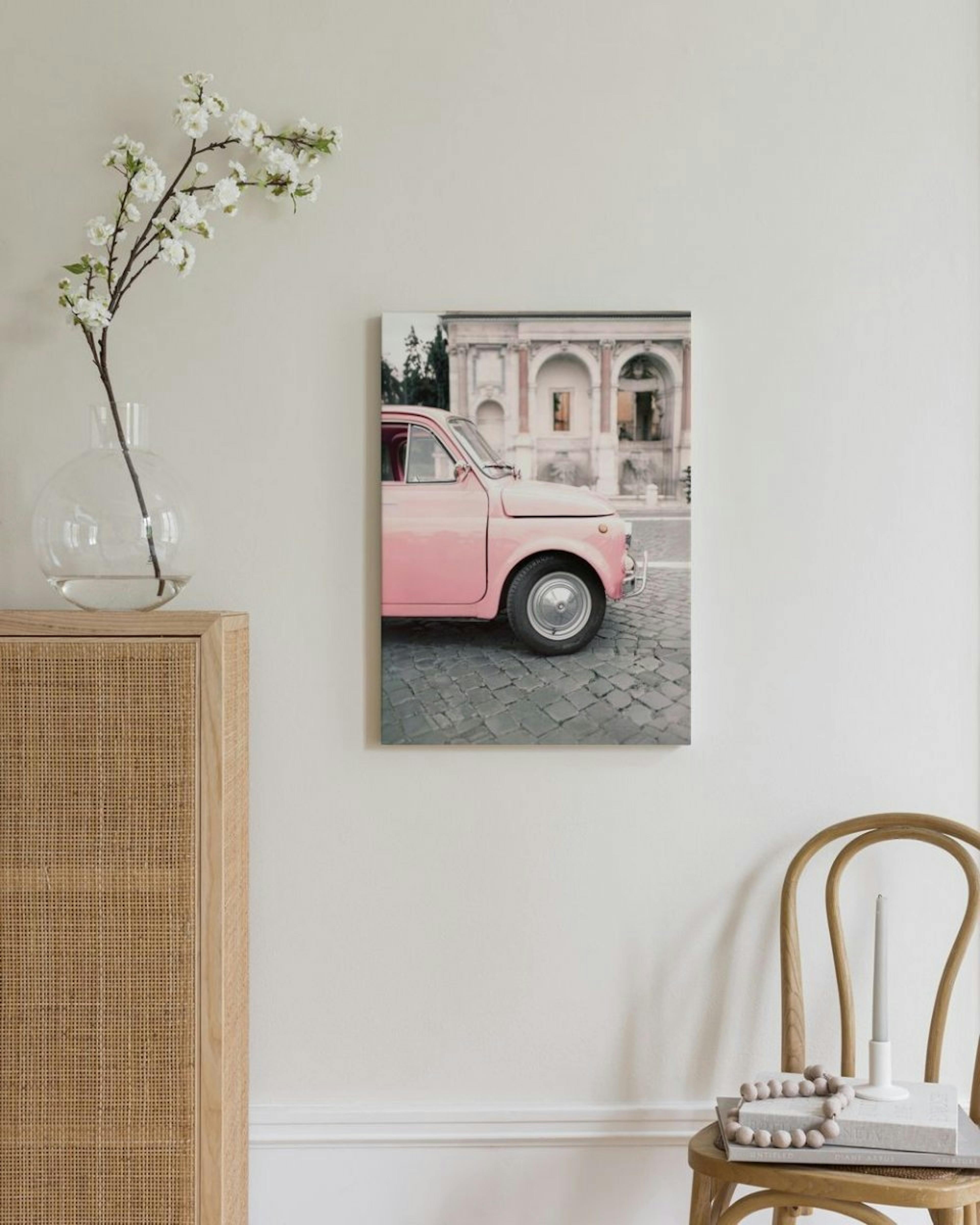 Pink Car Canvas Print thumbnail