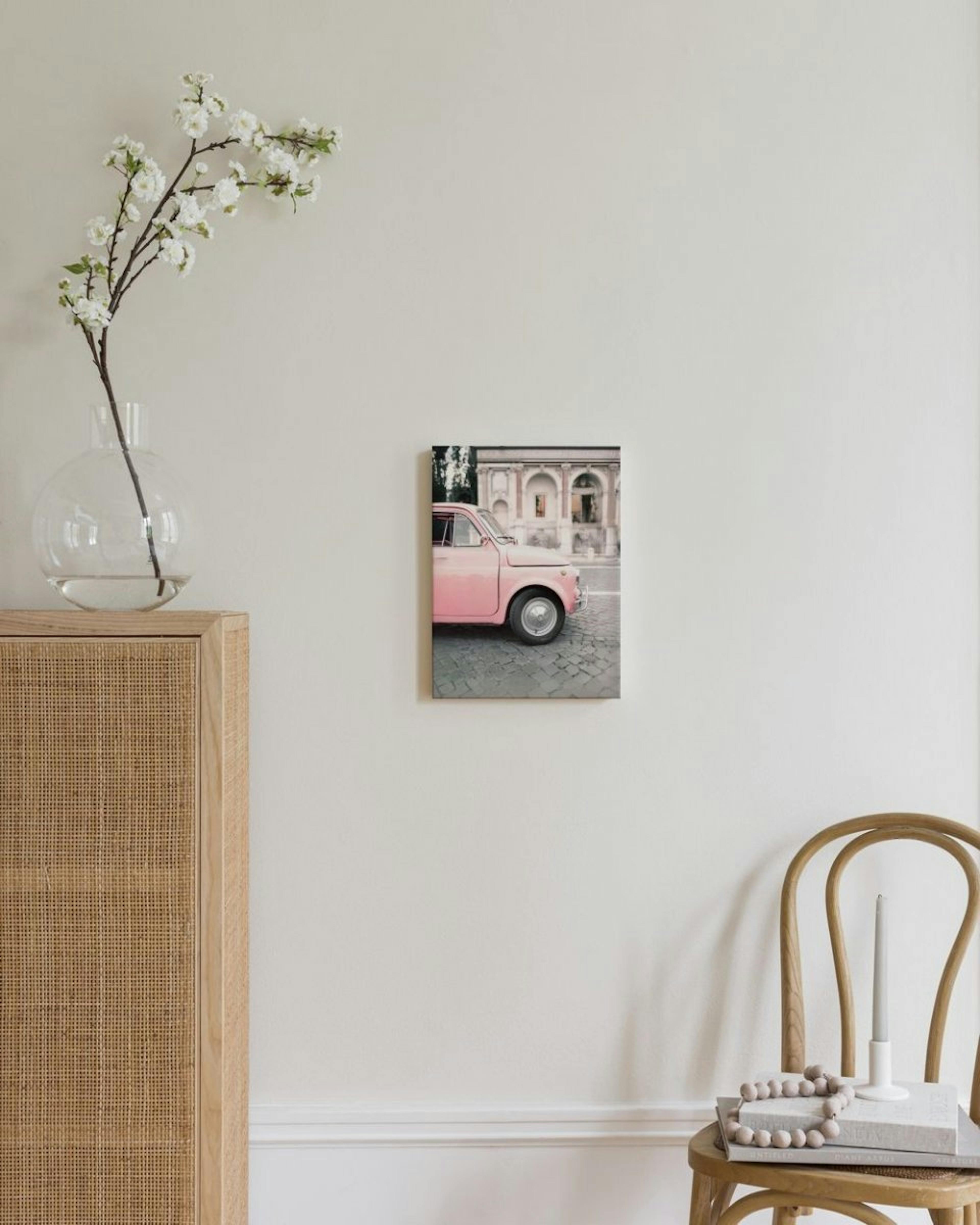 Pink Car Canvas Print thumbnail