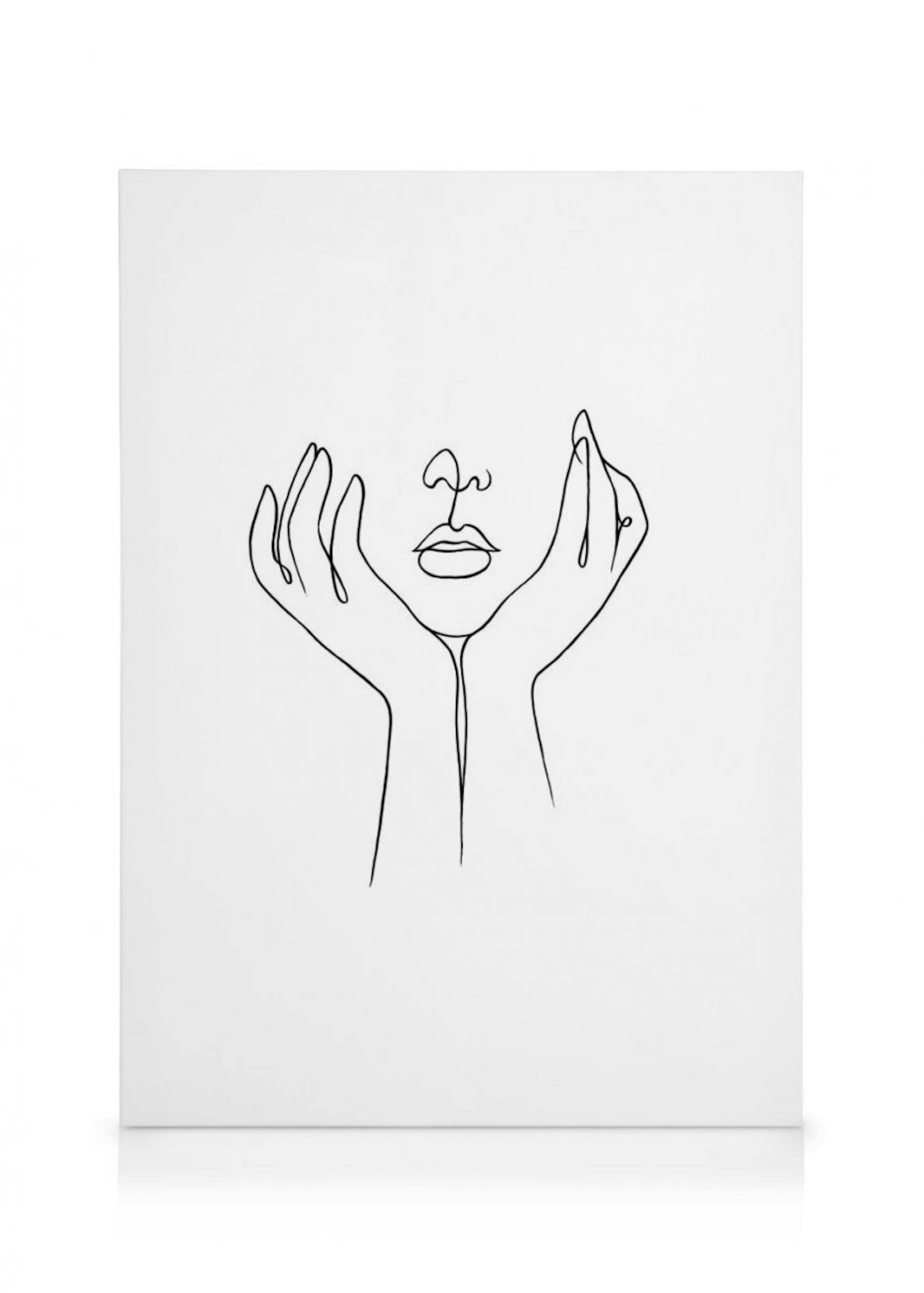 Thinking Line Art Canvas Print 0