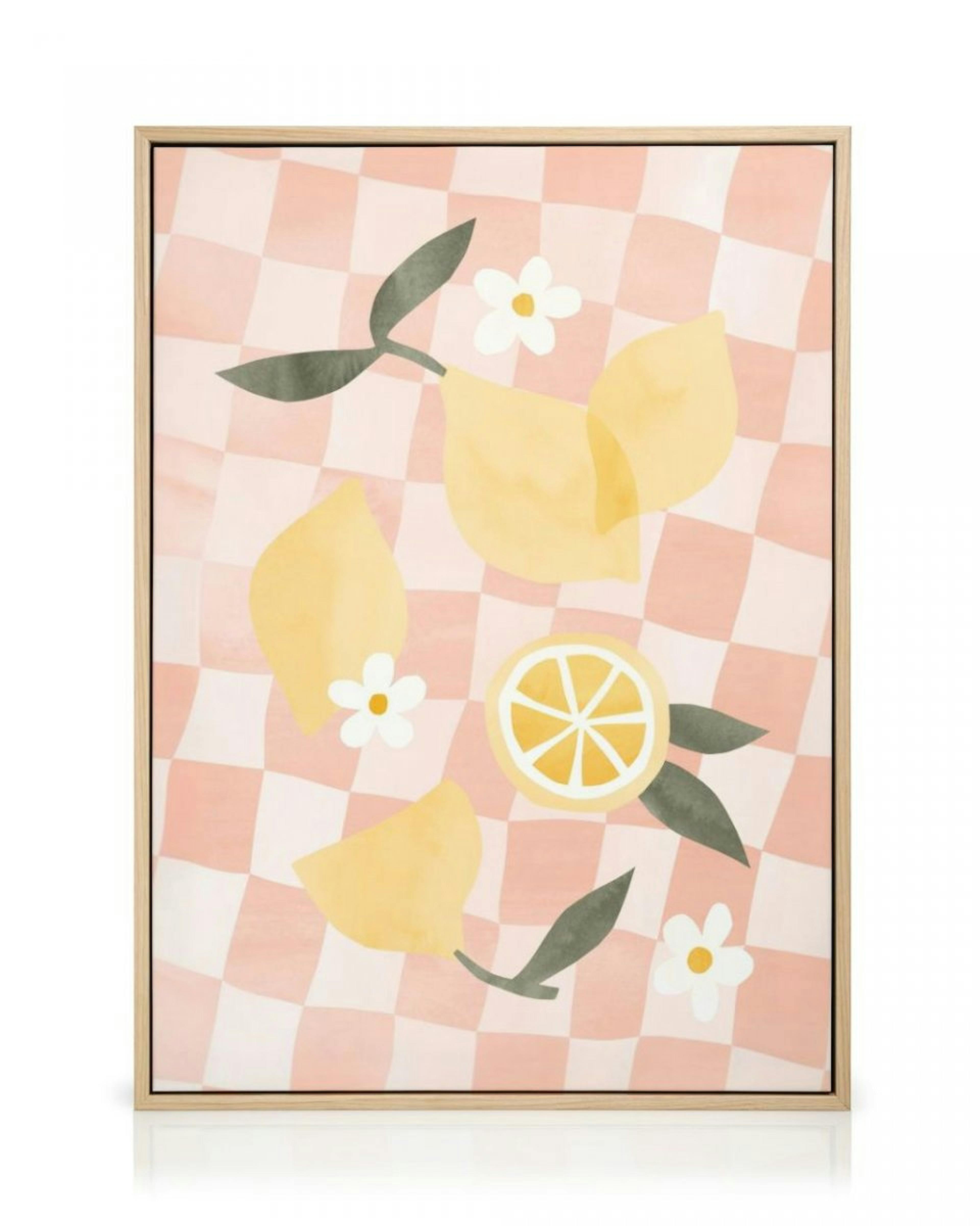 Abstract Lemon Picnic Canvas Print thumbnail