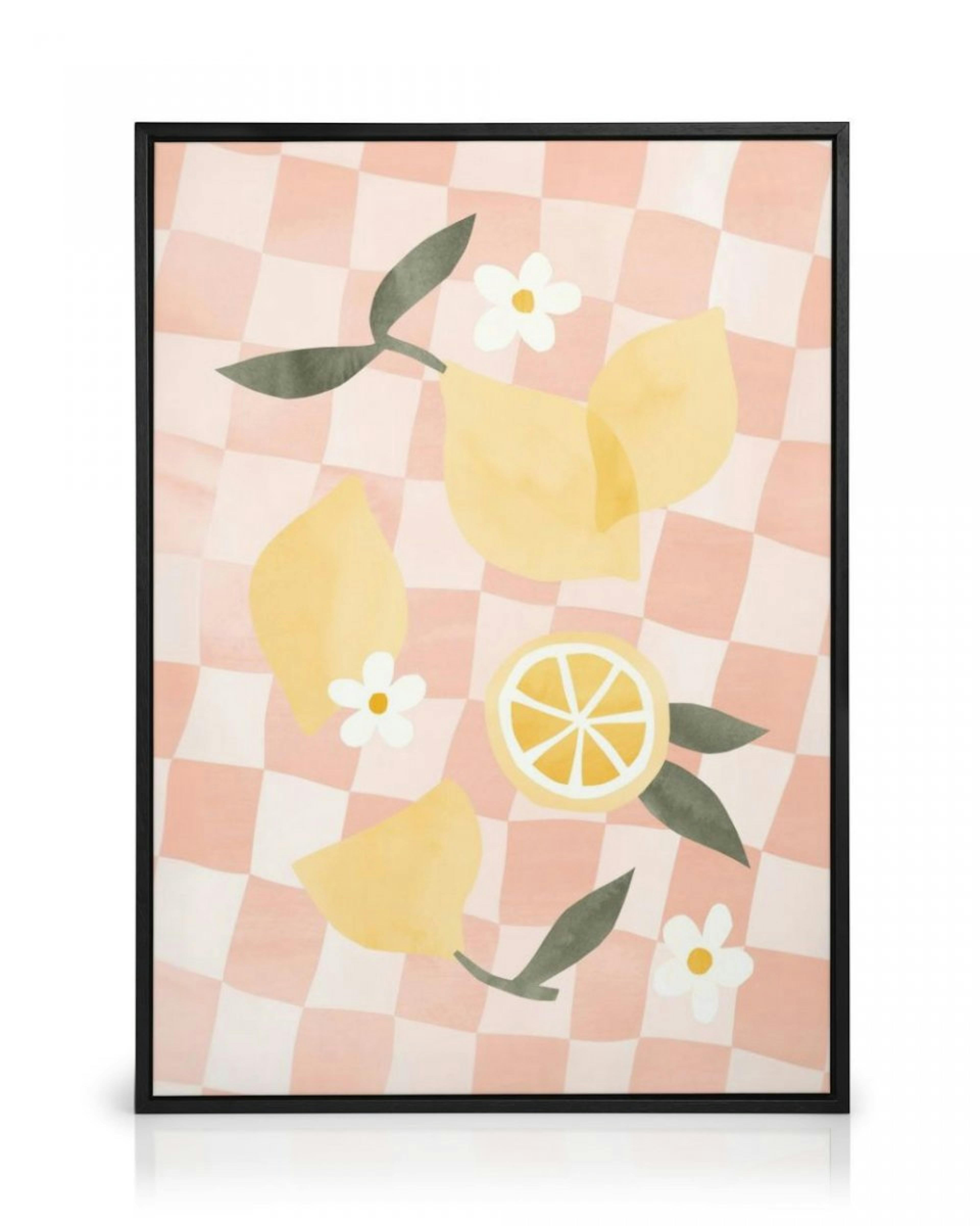 Abstract Lemon Picnic Canvas Print thumbnail