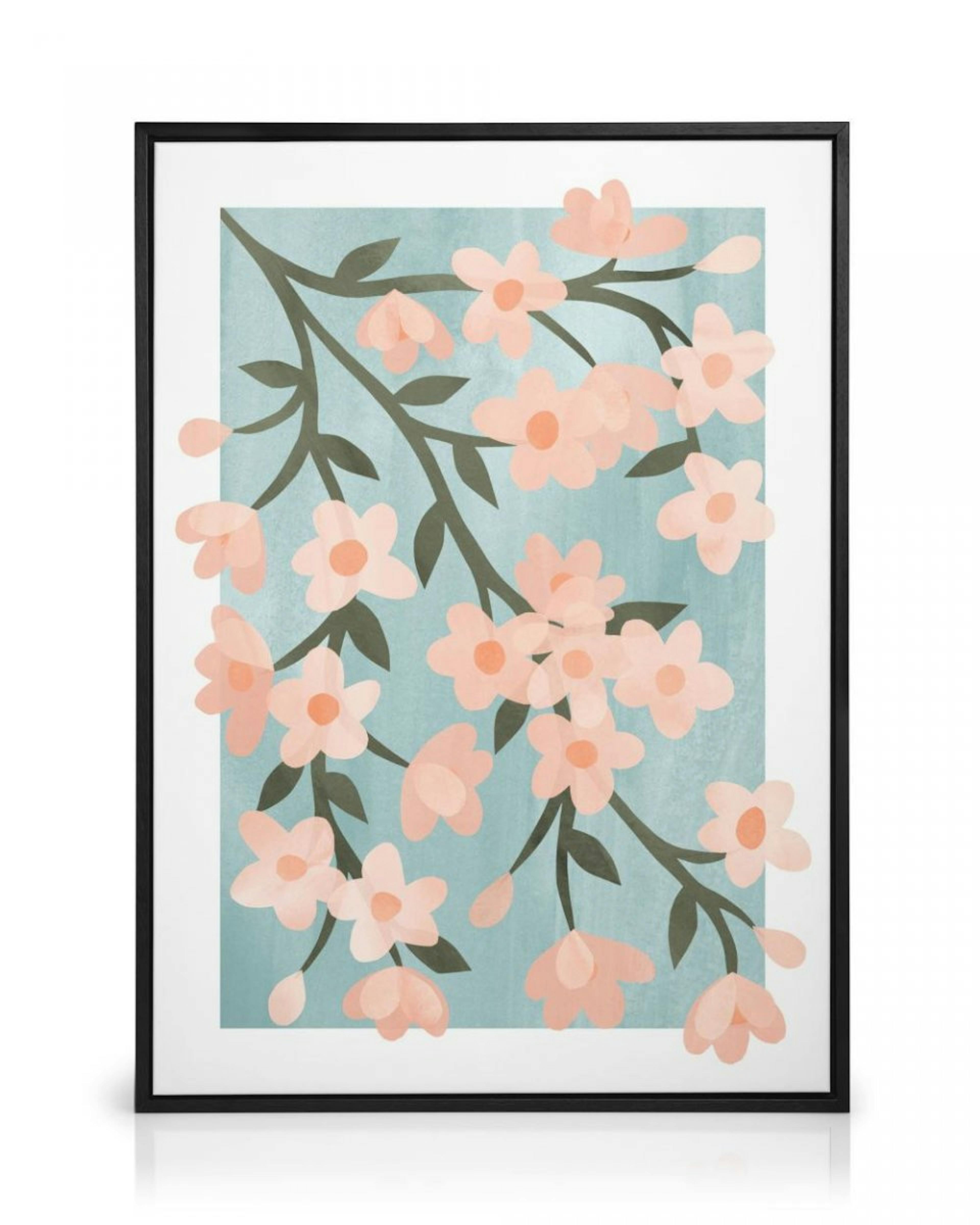 Abstraktní třešňové květy obrazy na plátně thumbnail