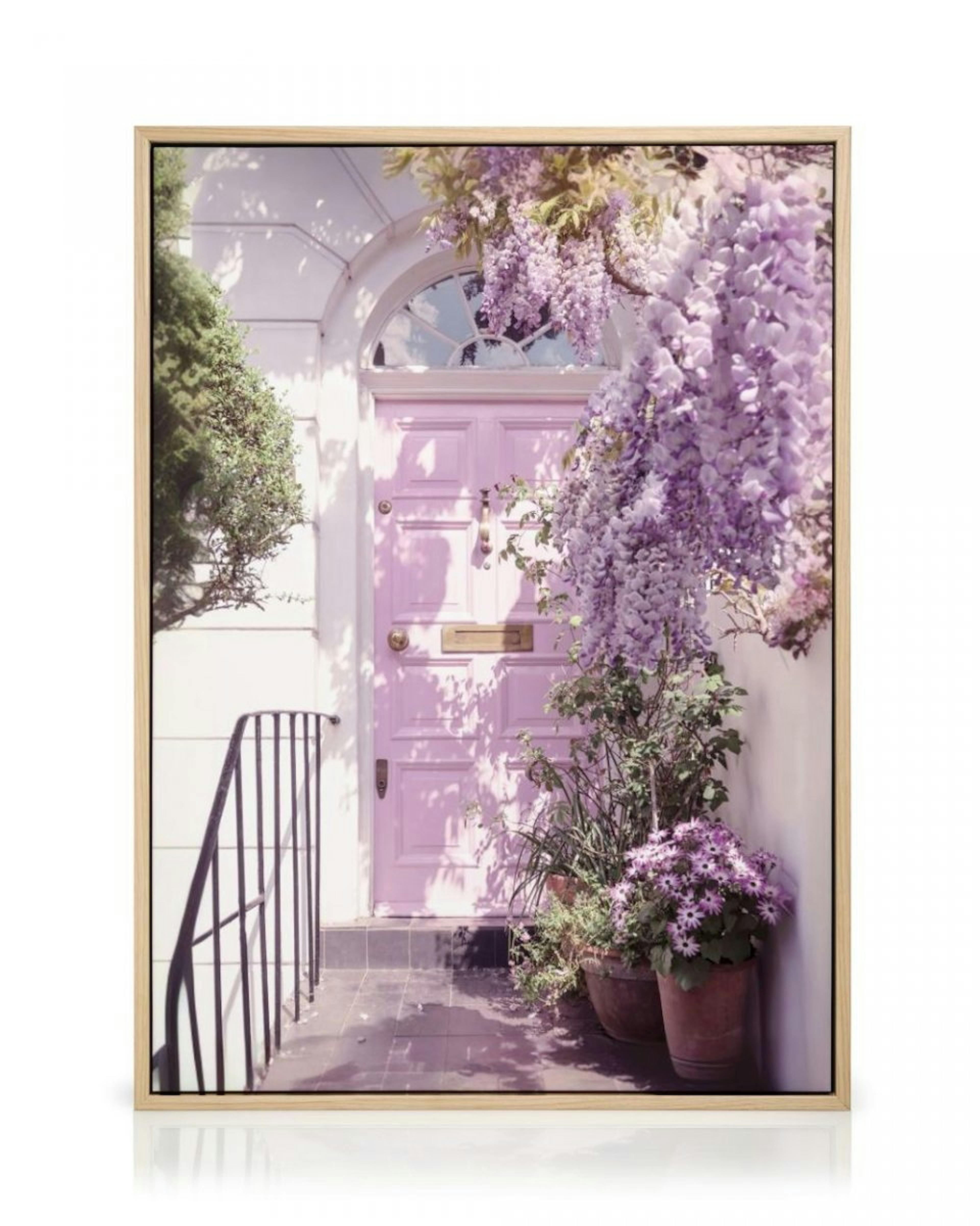 Wisteria purple door canvastavla thumbnail