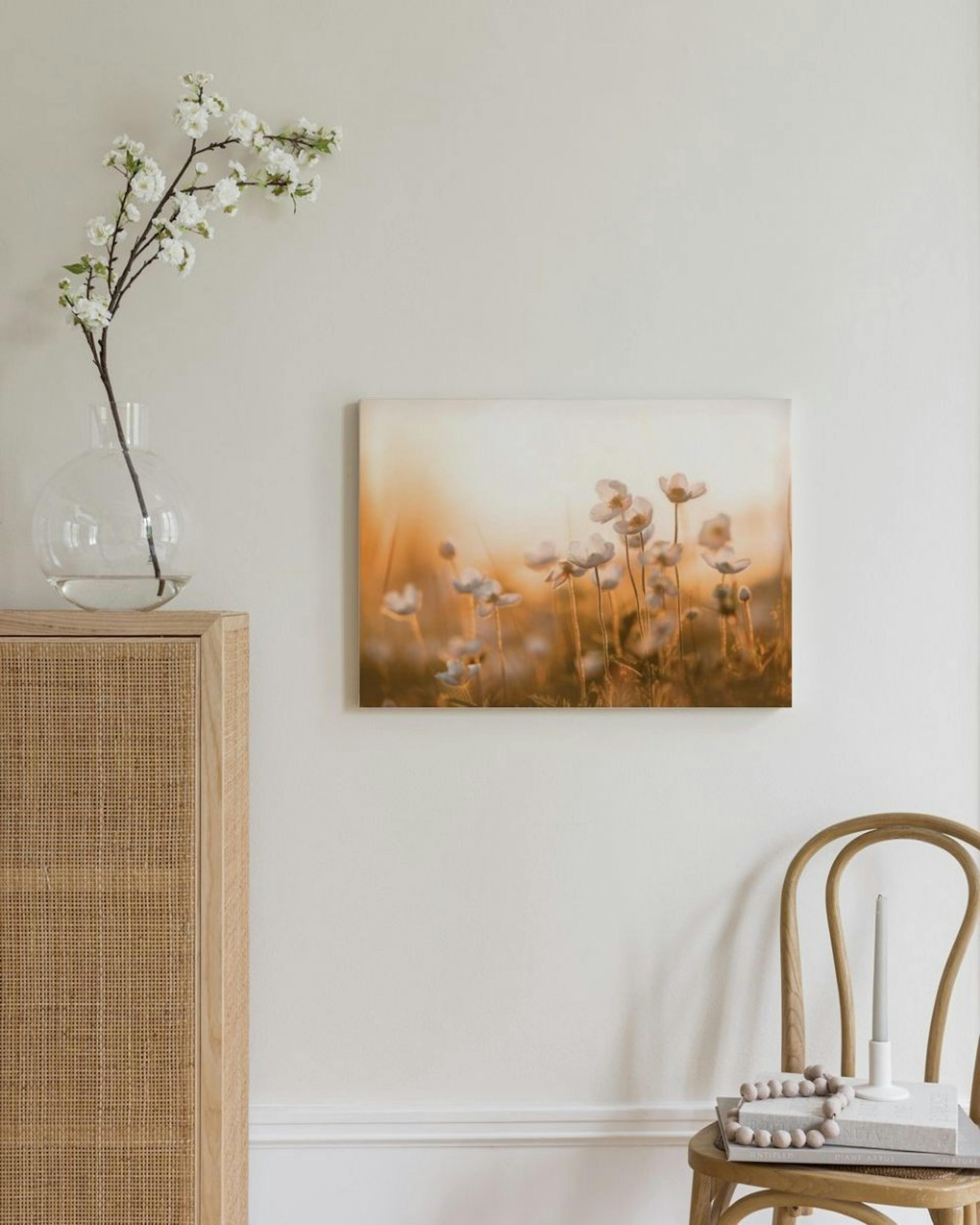 Wildflowers in Sunset Canvas Print thumbnail