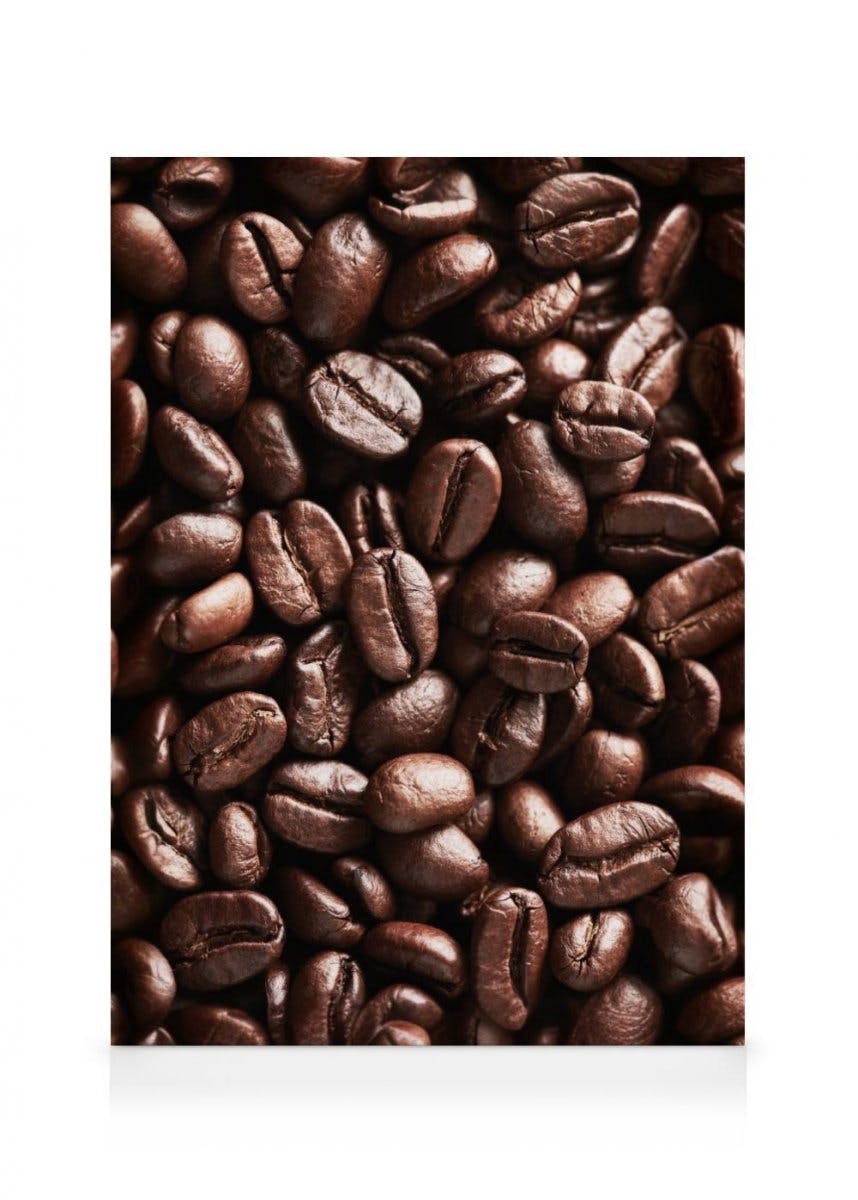 Coffee Beans Stampa su tela (50x70 cm - Cornice in nero) - Poster Store