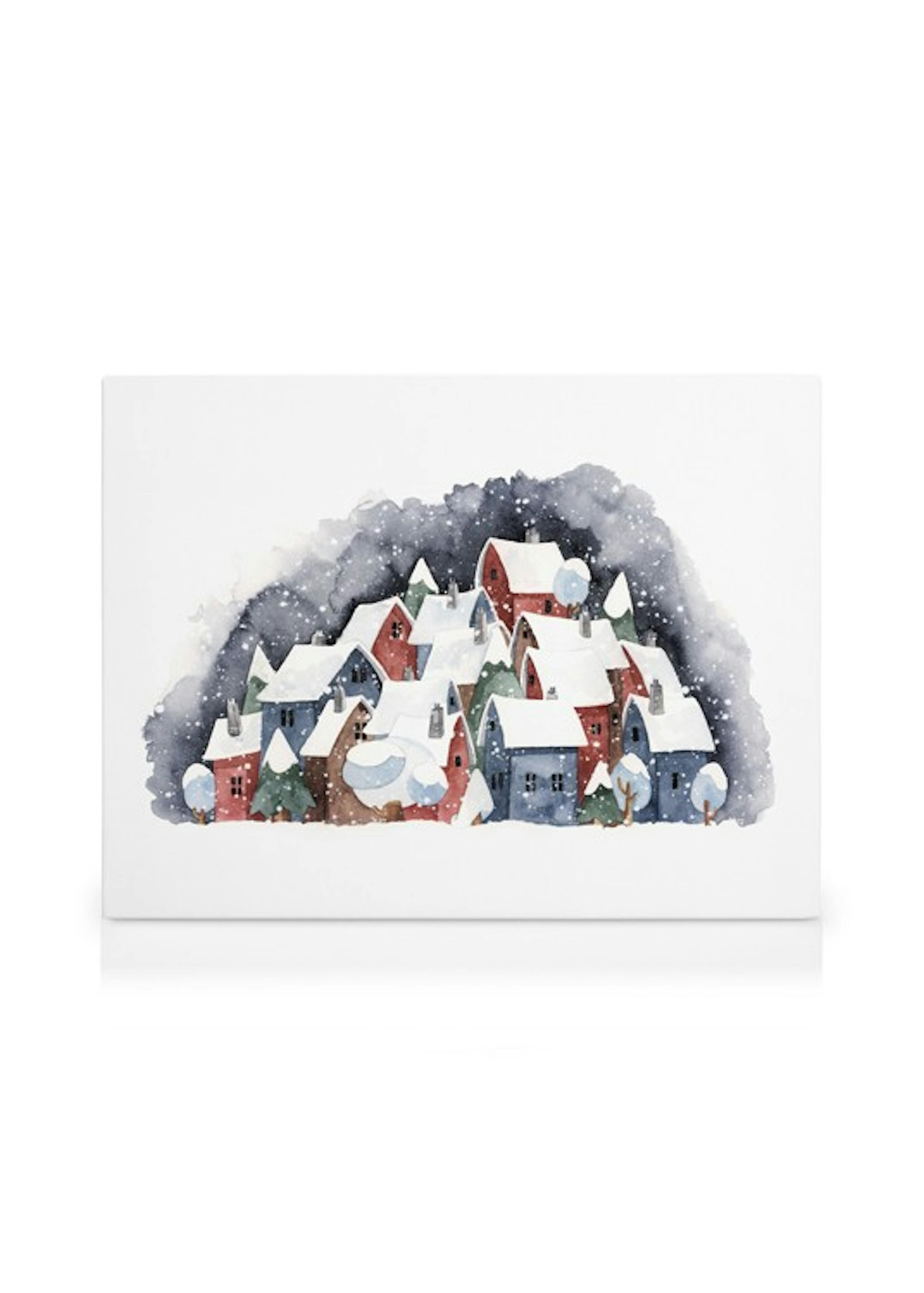 Snowy Town Obraz na płótnie thumbnail