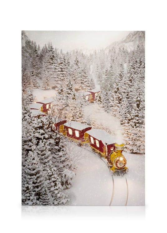 Canvastavlor - Holiday Train Canvas (50 x 70 cm - Svart ram) - Poster Store