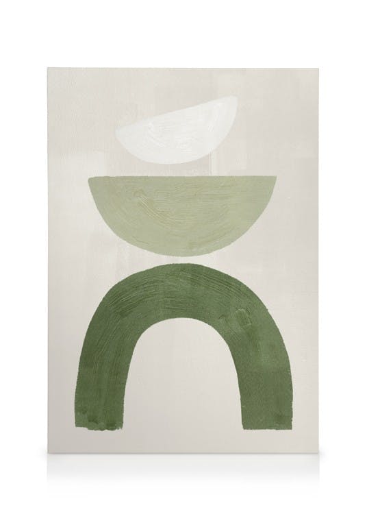 Canvas Prints - Green Graphic Shapes No1 Canvas print (70x100 cm) - Poster Store