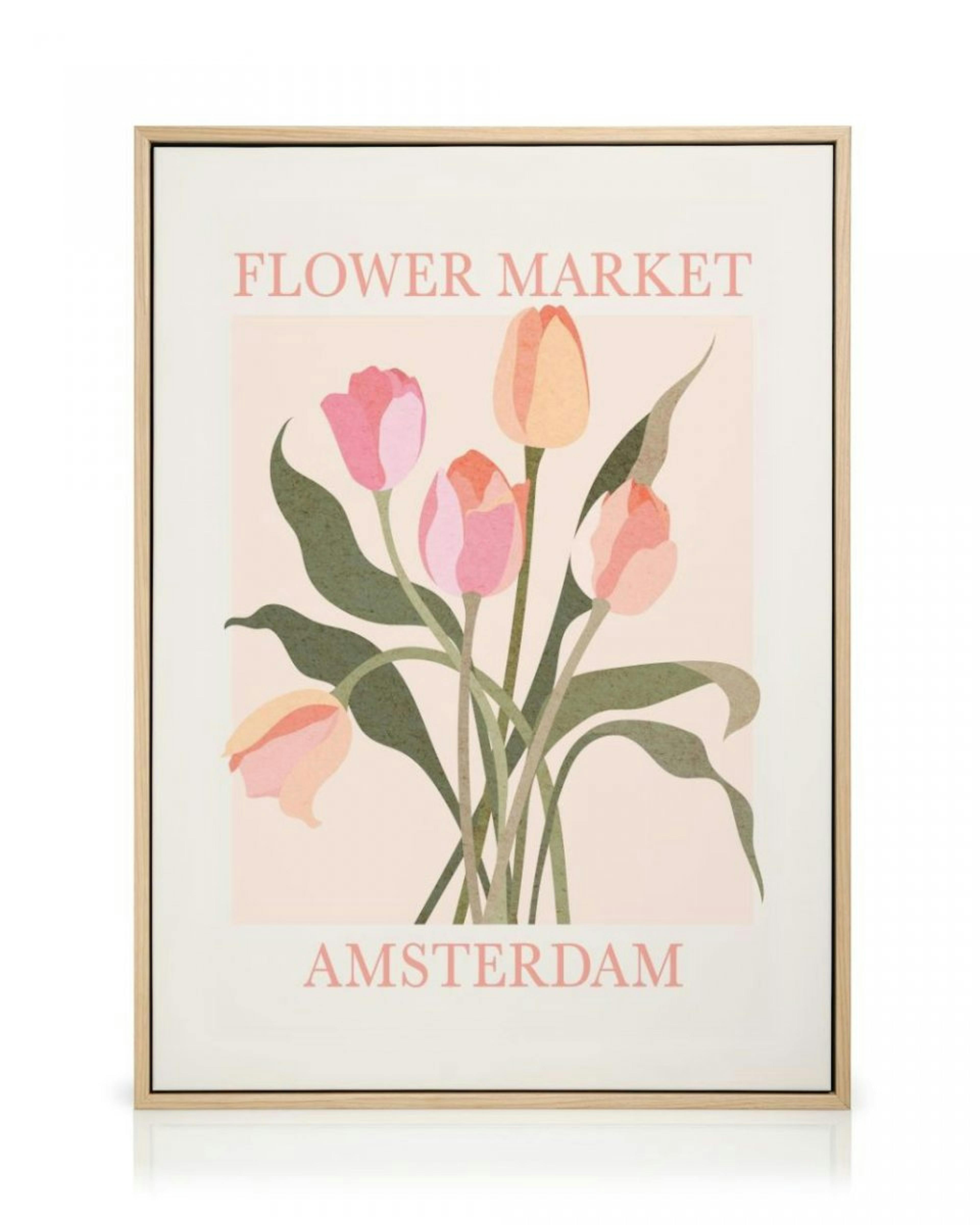 Amsterdam Flower Market Canvas Print thumbnail