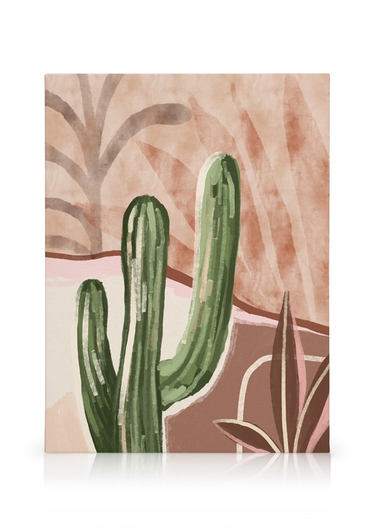 Tableau deco Cactus décoration murale Vintage - Vente de tableau