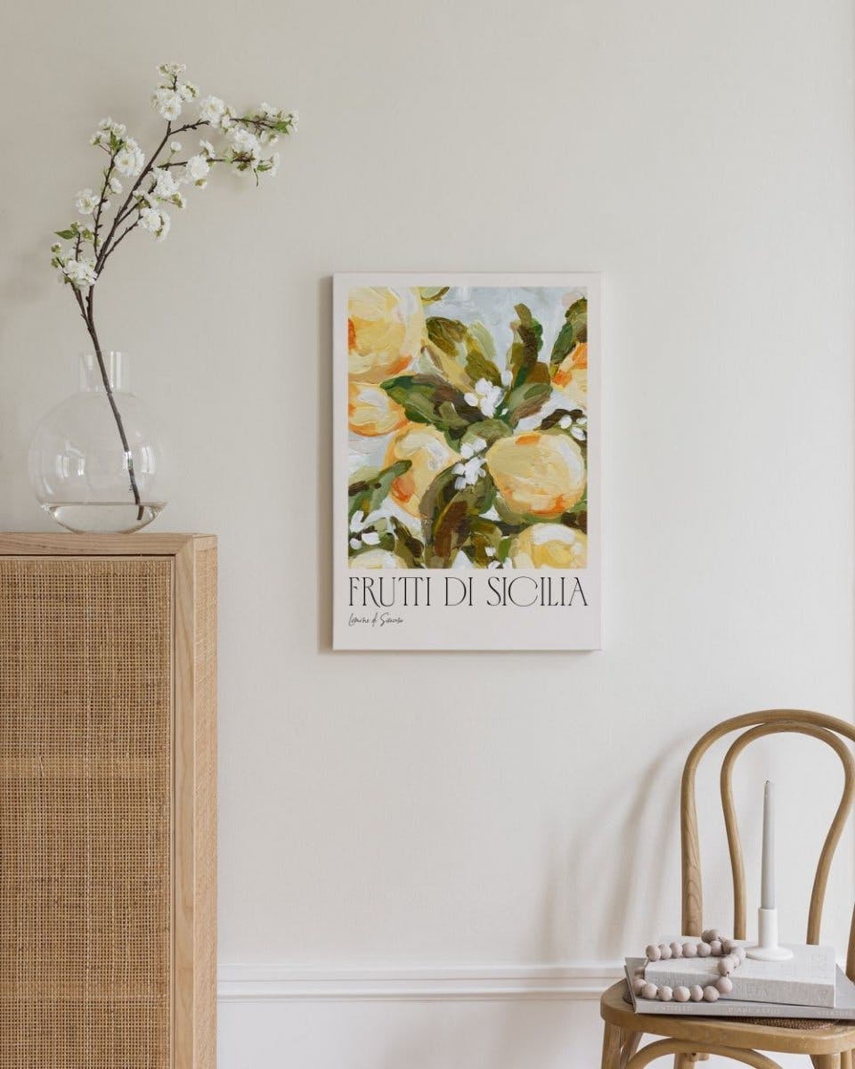 Canvas Prints - Frutti Di Sicilia No2 Canvas print (50x70 cm - Black Frame) - Poster Store