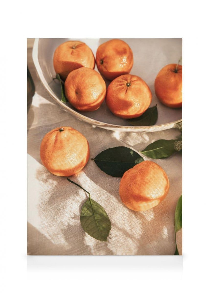 Canvas Prints - Sun-Warm Oranges Canvas print (70x100 cm - Oak Frame) - Poster Store