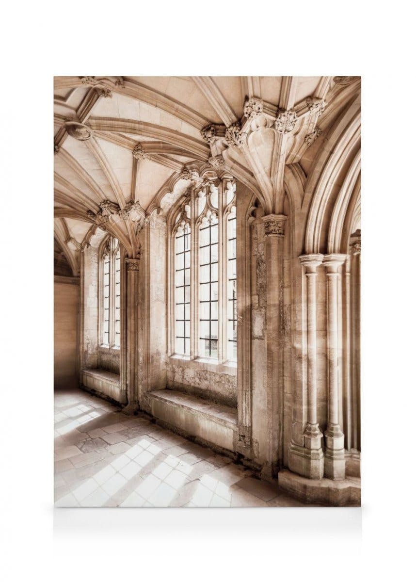 Luz del Castillo Lienzo (30x40 cm - Marco de negro) - Poster Store