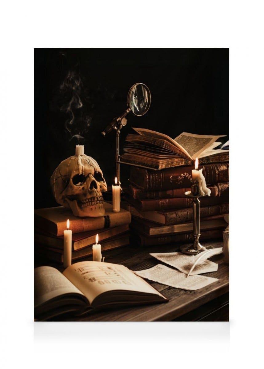 Canvas Prints - Mystical Workplace Canvas print (50x70 cm - Black Frame) - Poster Store