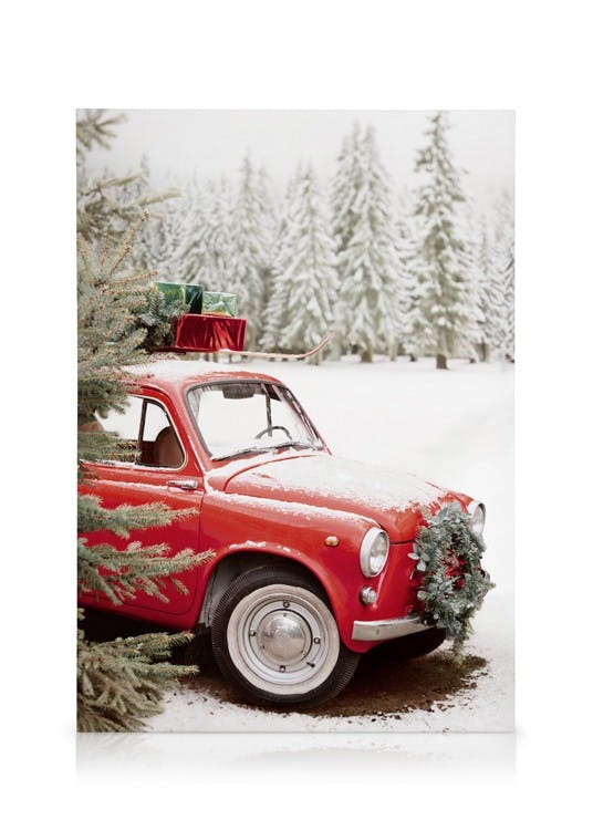 Jolly Car Canvas print (50x70 cm - Black Frame) - Poster Store High Quality Picture Frames