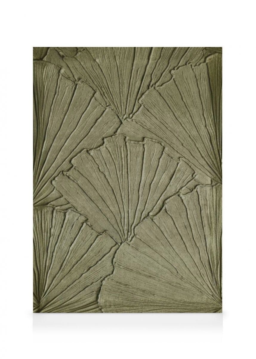 Canvas Prints - Green Botanical Texture Canvas print (50x70 cm - Oak Frame) - Poster Store