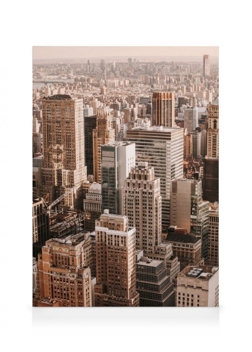 Classic New York View No2 Canvas (30x40 cm - Fotolijst Eiken) - Poster Store