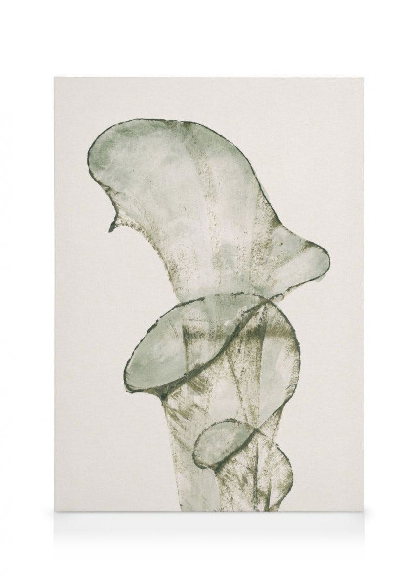 Abstract Green Botanical Stampa su Tela (30x40 cm) - Poster Store