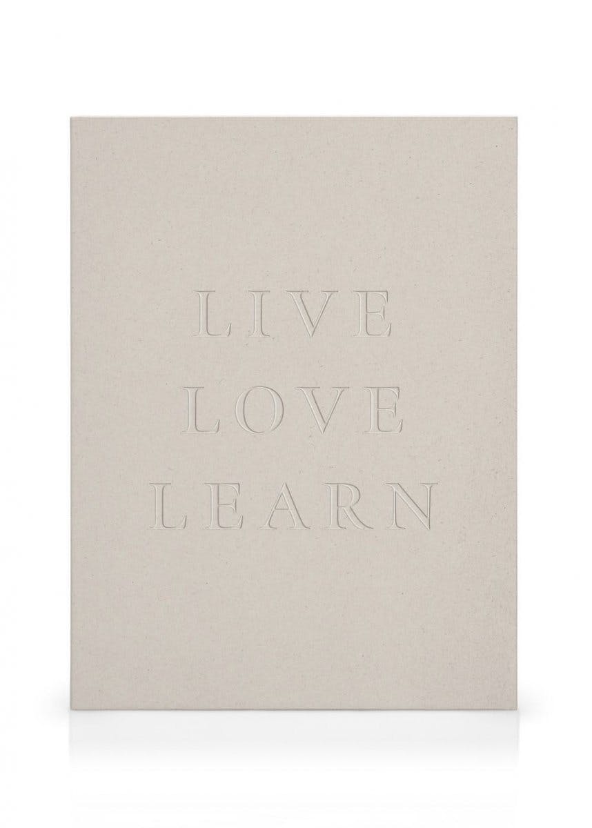 Canvas Prints - Live Love Learn Canvas print (30x40 cm - Black Frame) - Poster Store