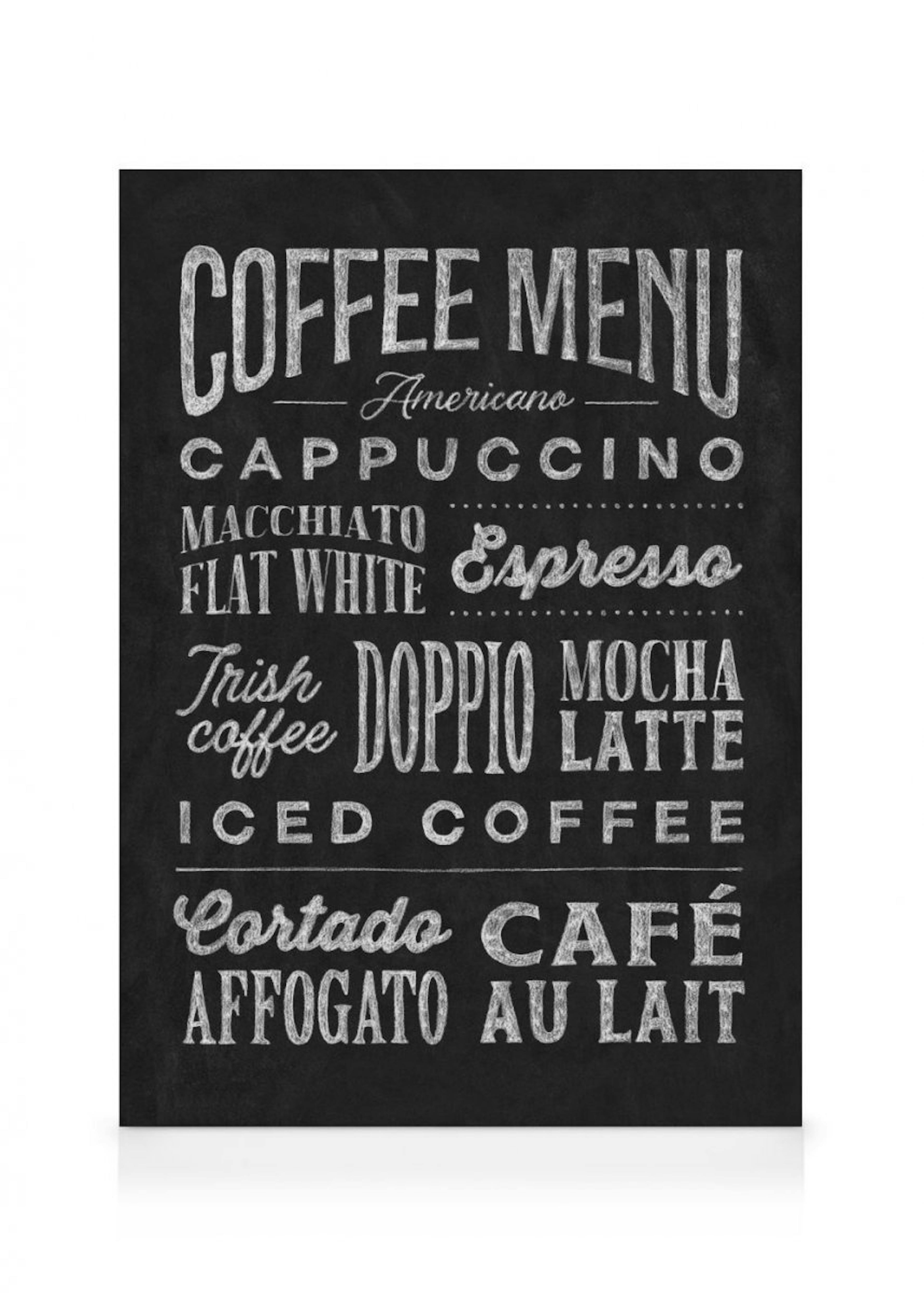 Coffee Menu Canvas print 0