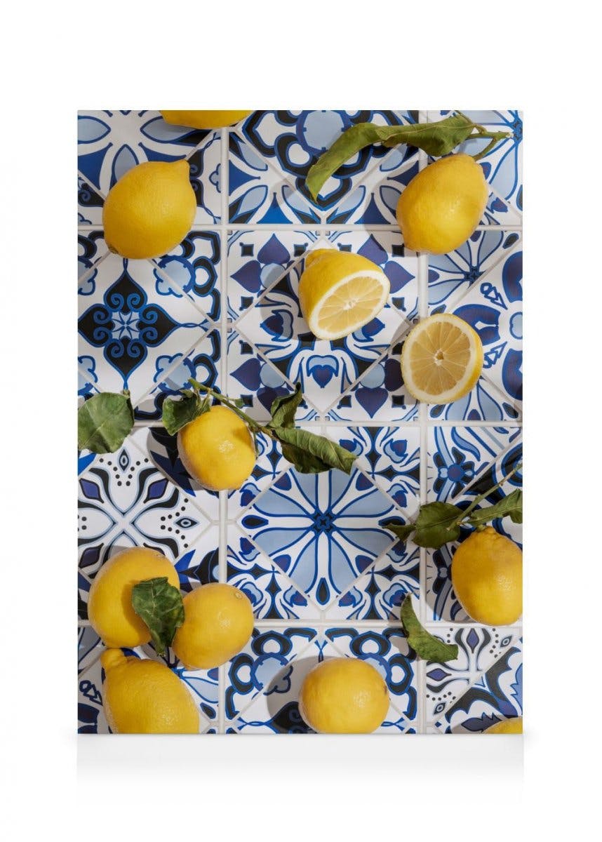 Tiles and Lemons Obraz na płótnie (50x70 cm) - Poster Store