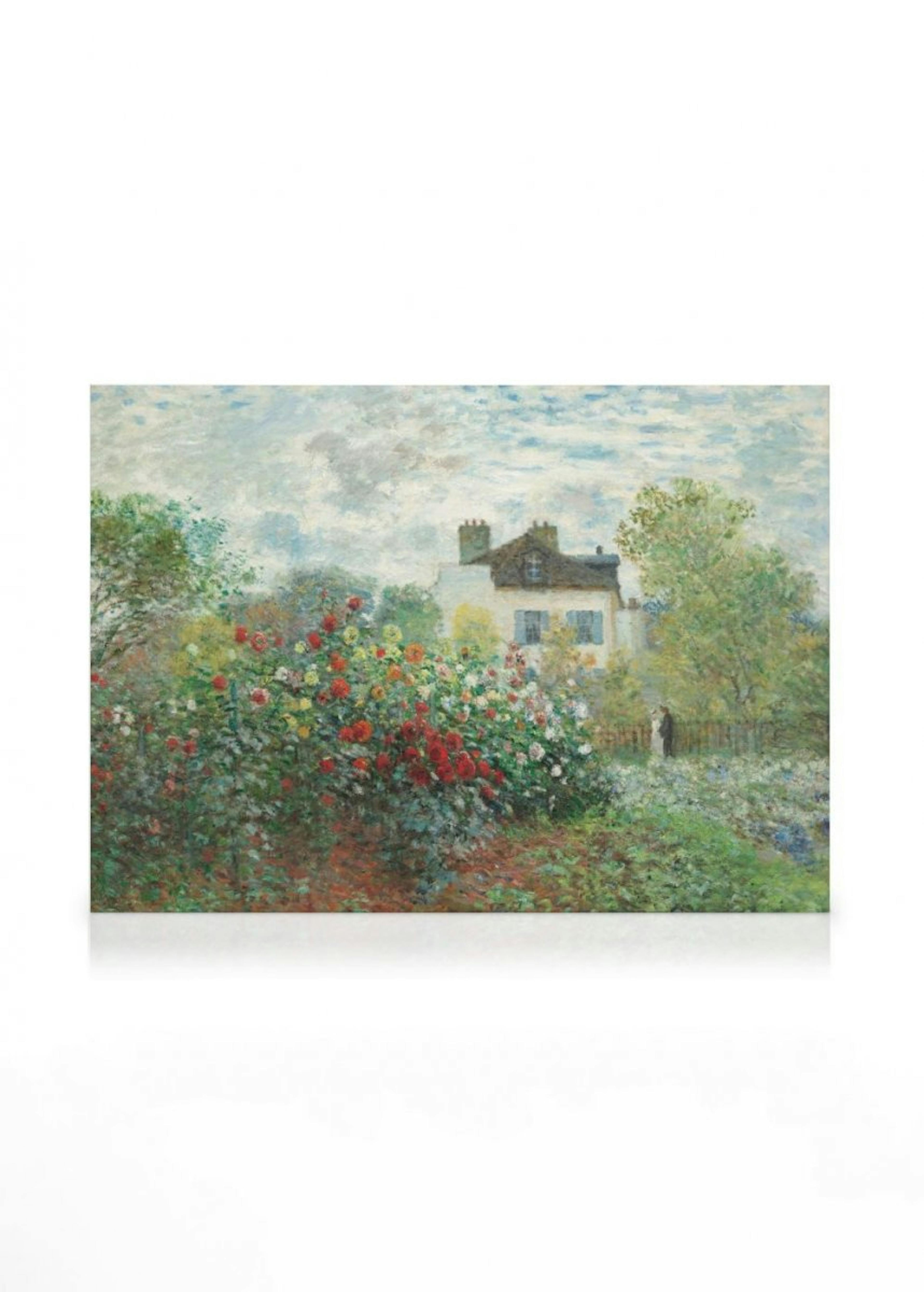 Monet - A Corner of the Garden with Dahlias Canvas 0