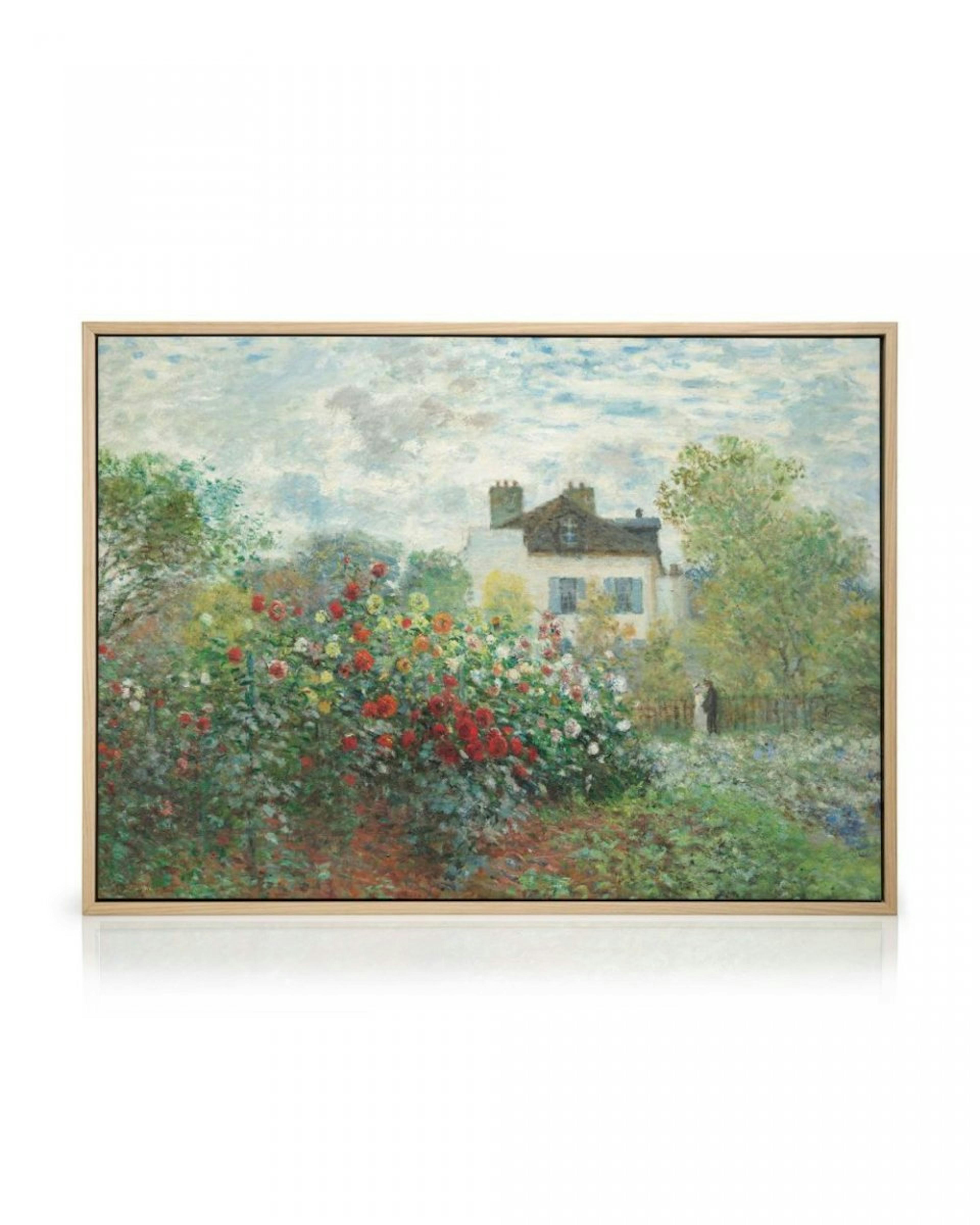 Monet - A Corner of the Garden with Dahlias Toile thumbnail