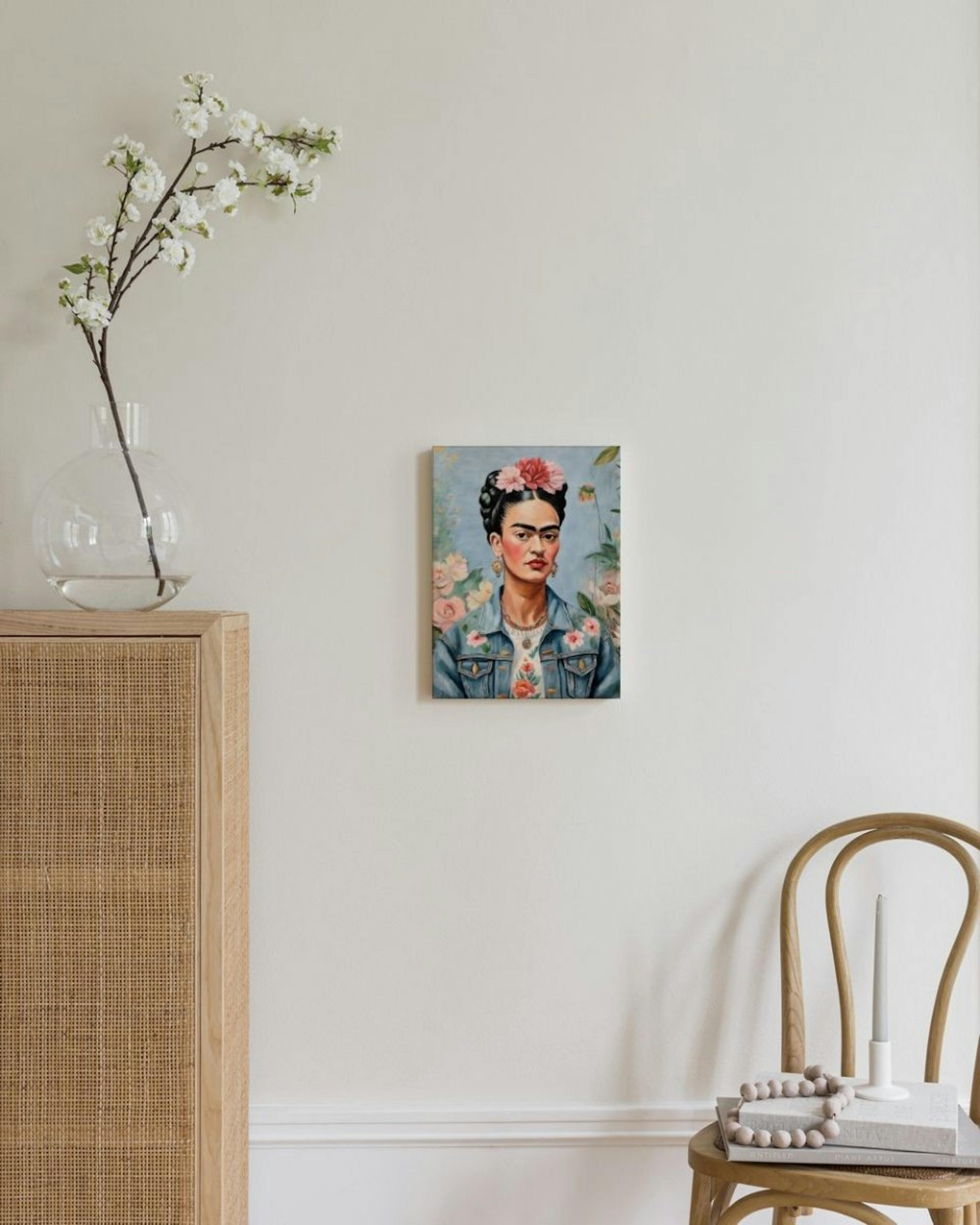 Frida Kahlo con Jeans lienzo thumbnail