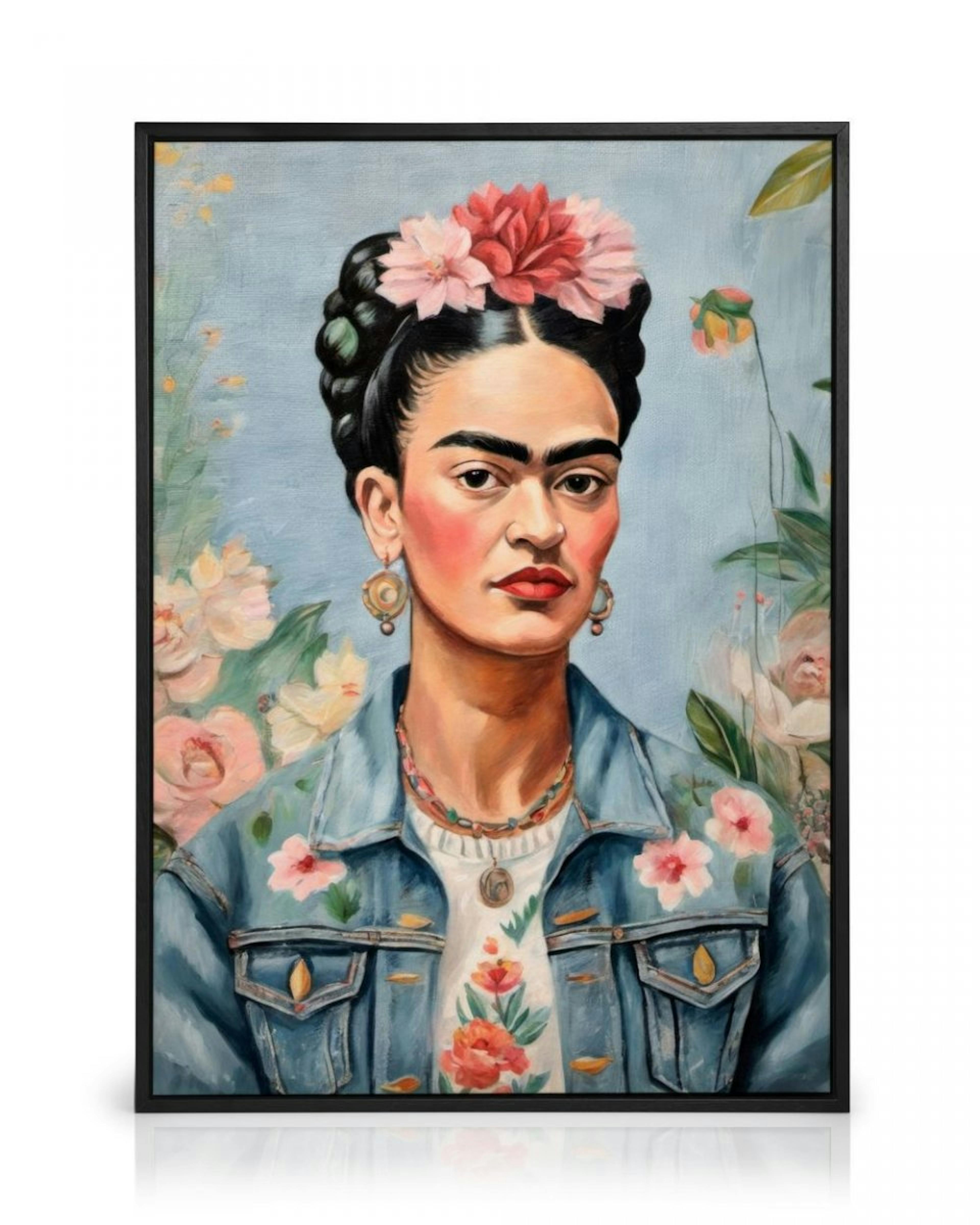 Frida Kahlo v džínách - obraz na plátně thumbnail