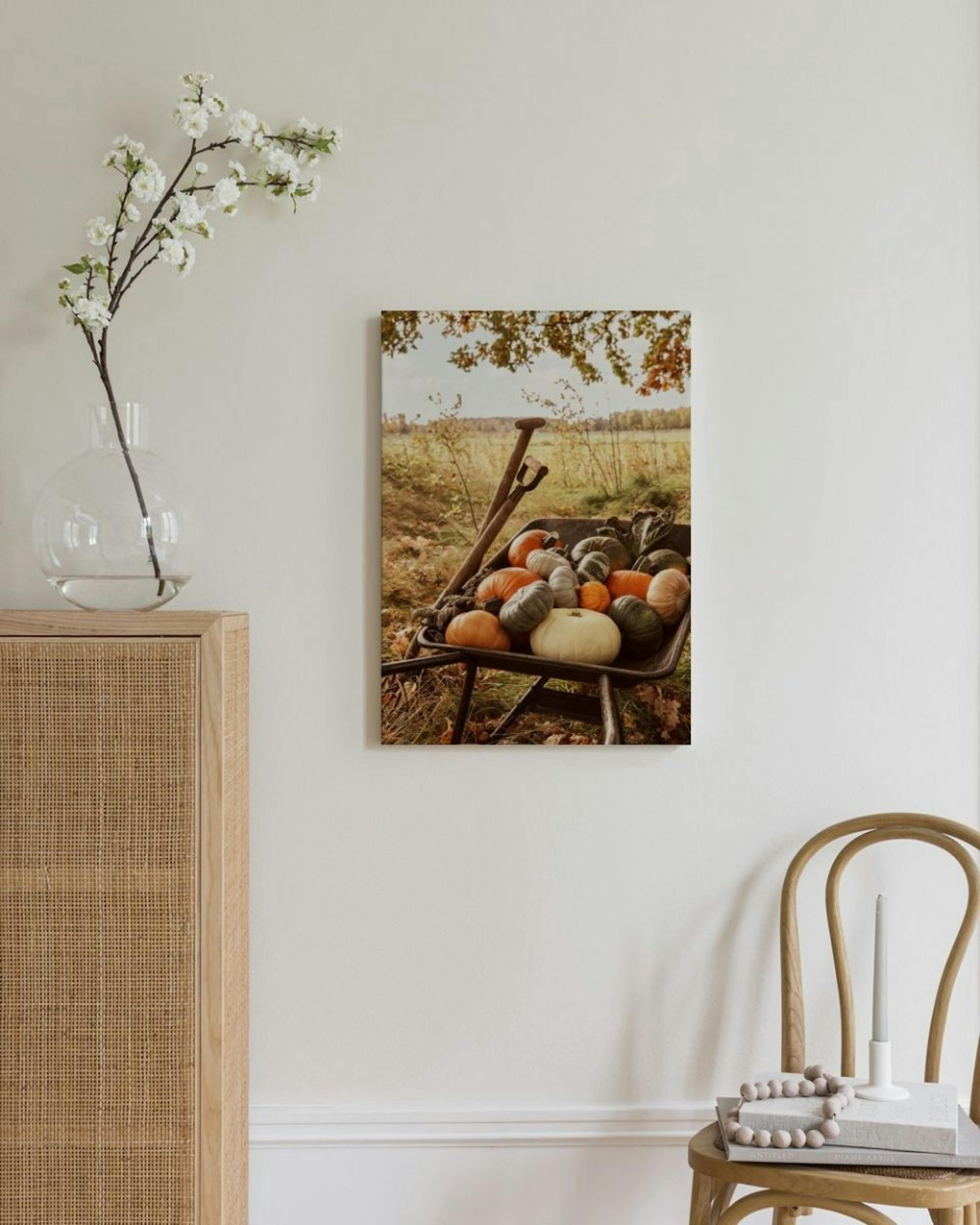 Pumpkin Wheelbarrow Canvas print thumbnail