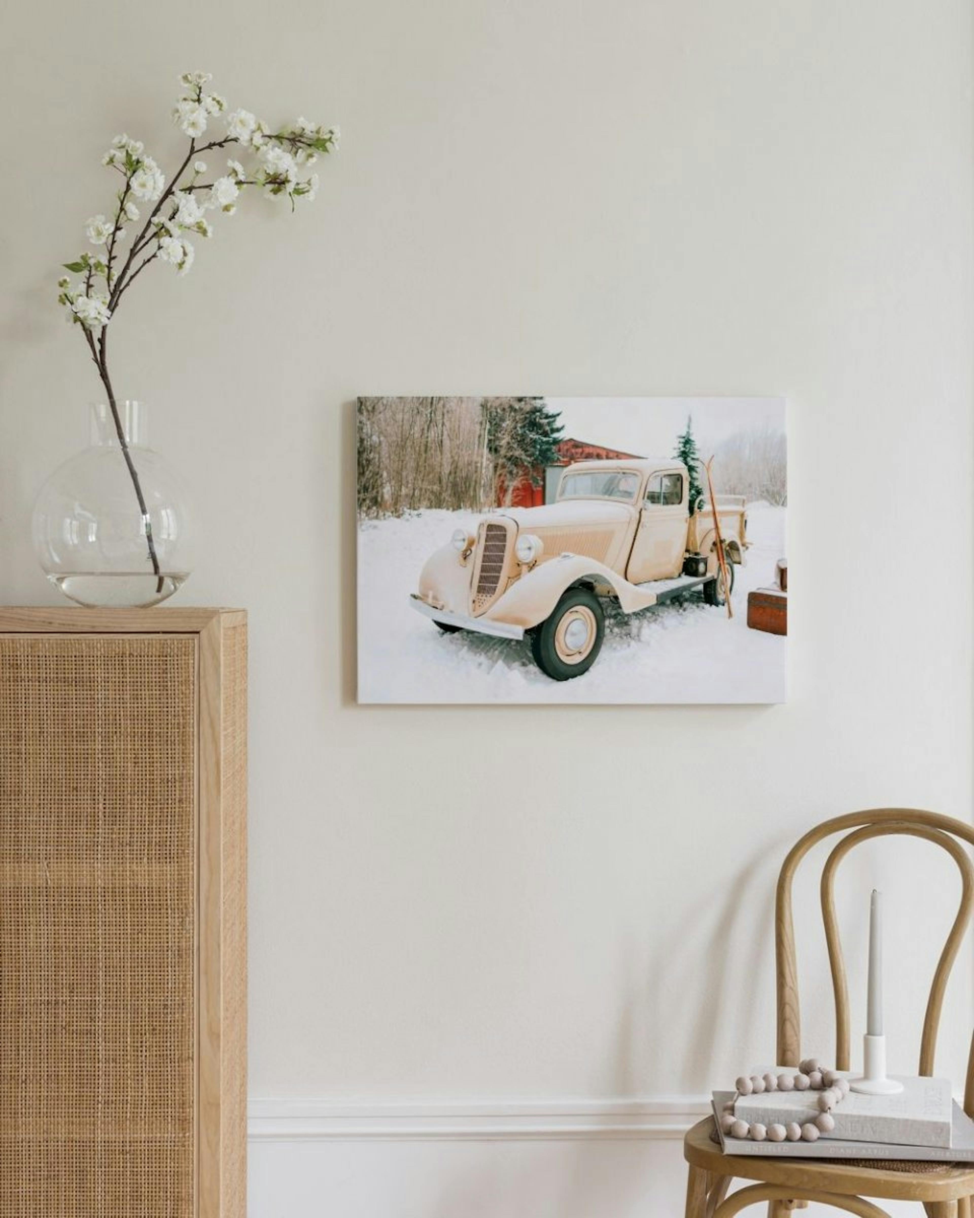 Winter Pickup Canvas Print thumbnail