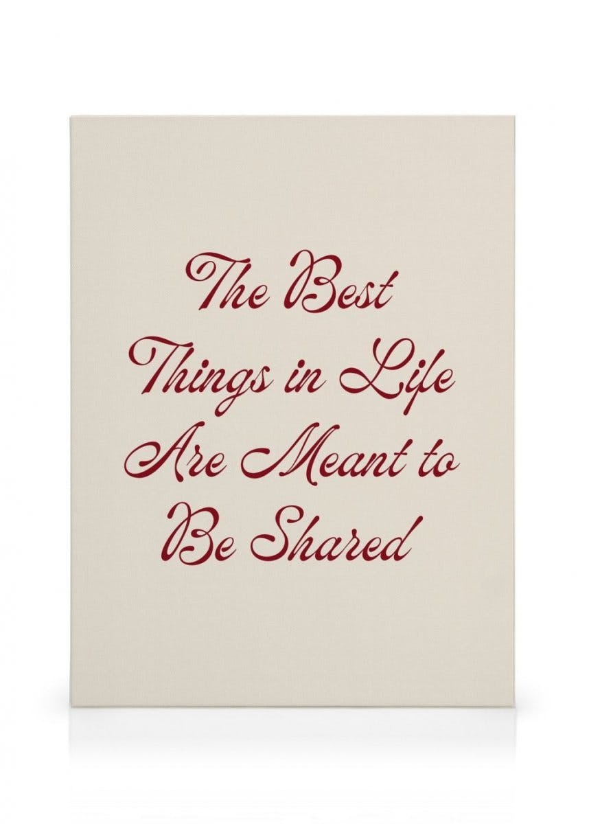 Canvas Prints - The Best Things in Life Canvas Print (30x40 cm) - Poster Store