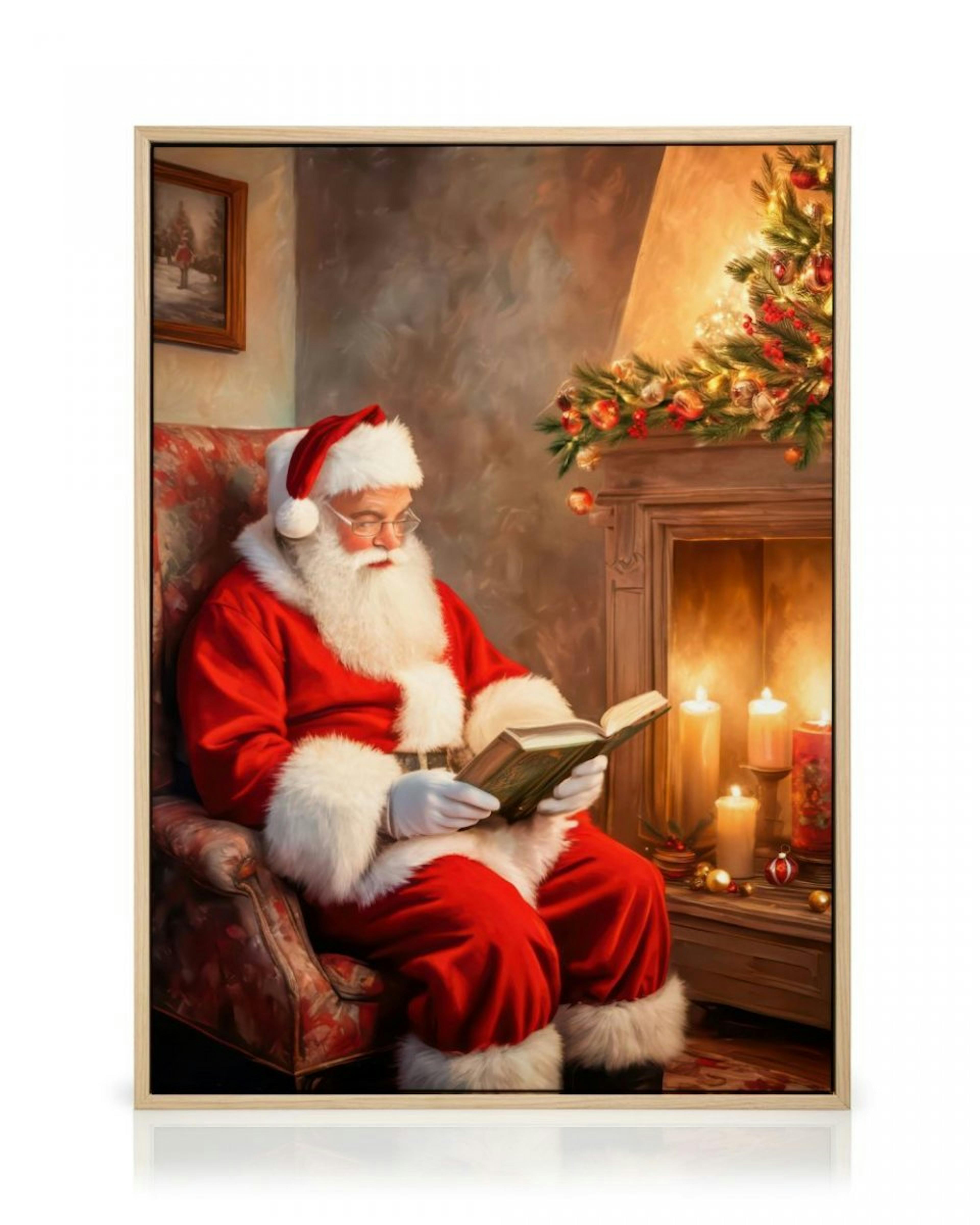 Reading Santa Canvas Print thumbnail