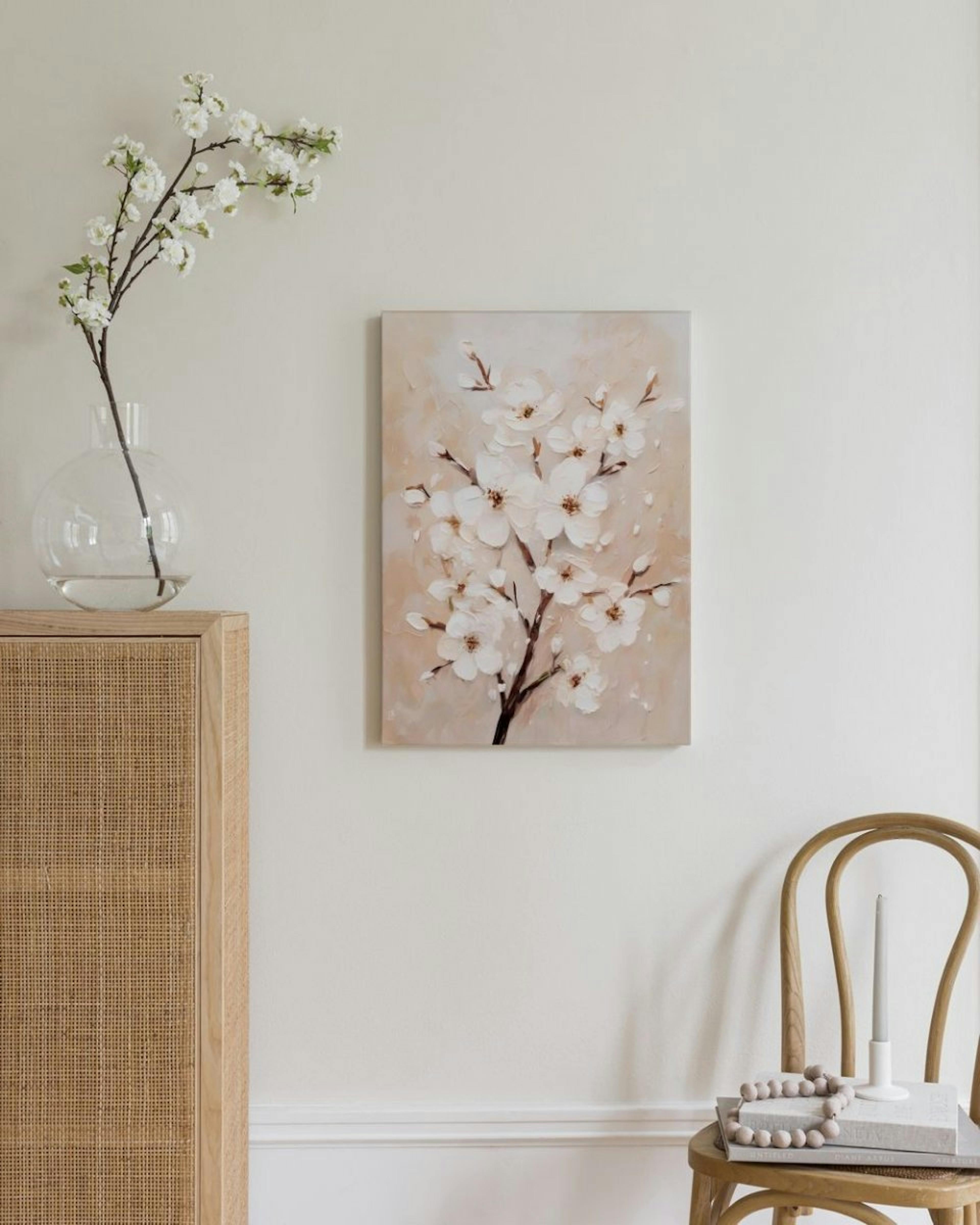 White Almond Blossom Canvas thumbnail