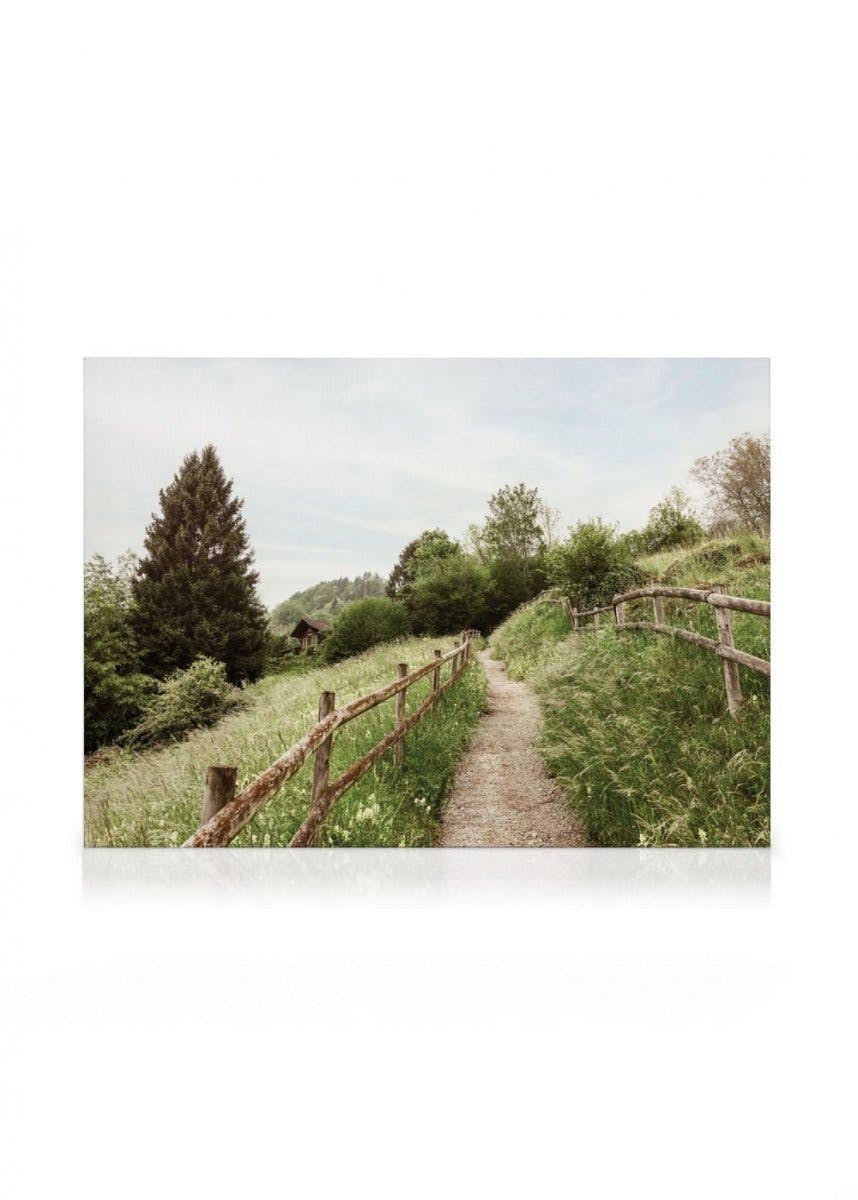 Canvas Prints - Path through the Hills Canvas (50x70 cm - Oak Frame) - Poster Store