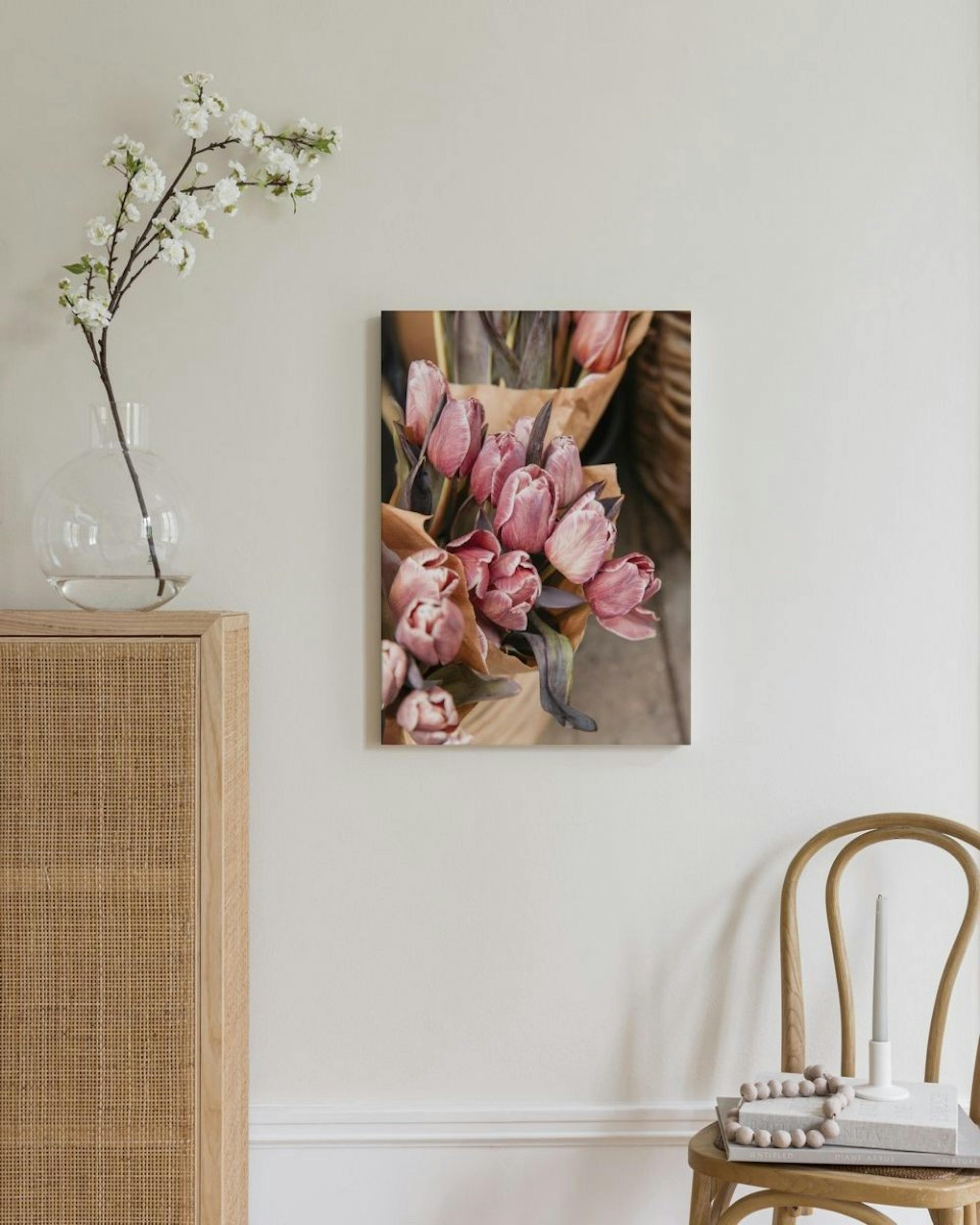 Brownie Tulip Bouquet Canvas thumbnail