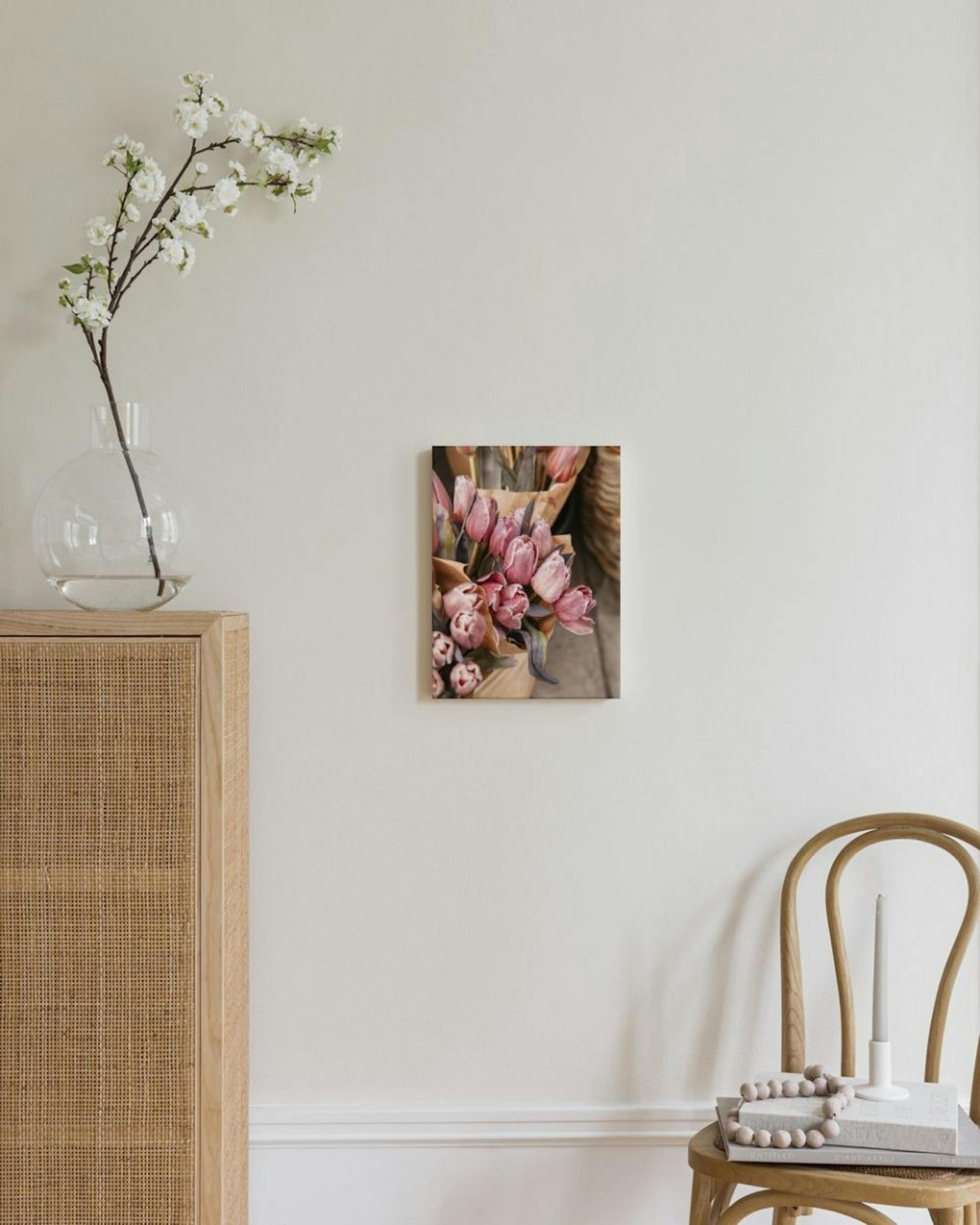 Brownie Tulip Bouquet Canvas thumbnail