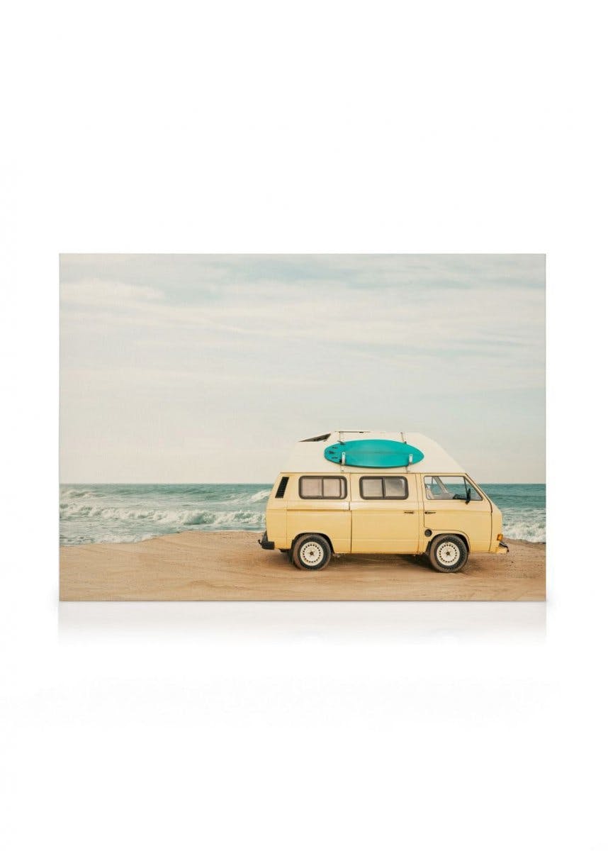 Kustleven Canvas (70x100 cm - Fotolijst Zwart) - Poster Store