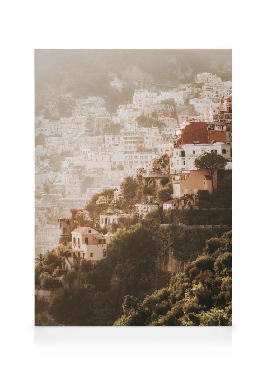 Amalfi Escape Canvas (70x100 cm - Fotolijst Zwart) - Poster Store