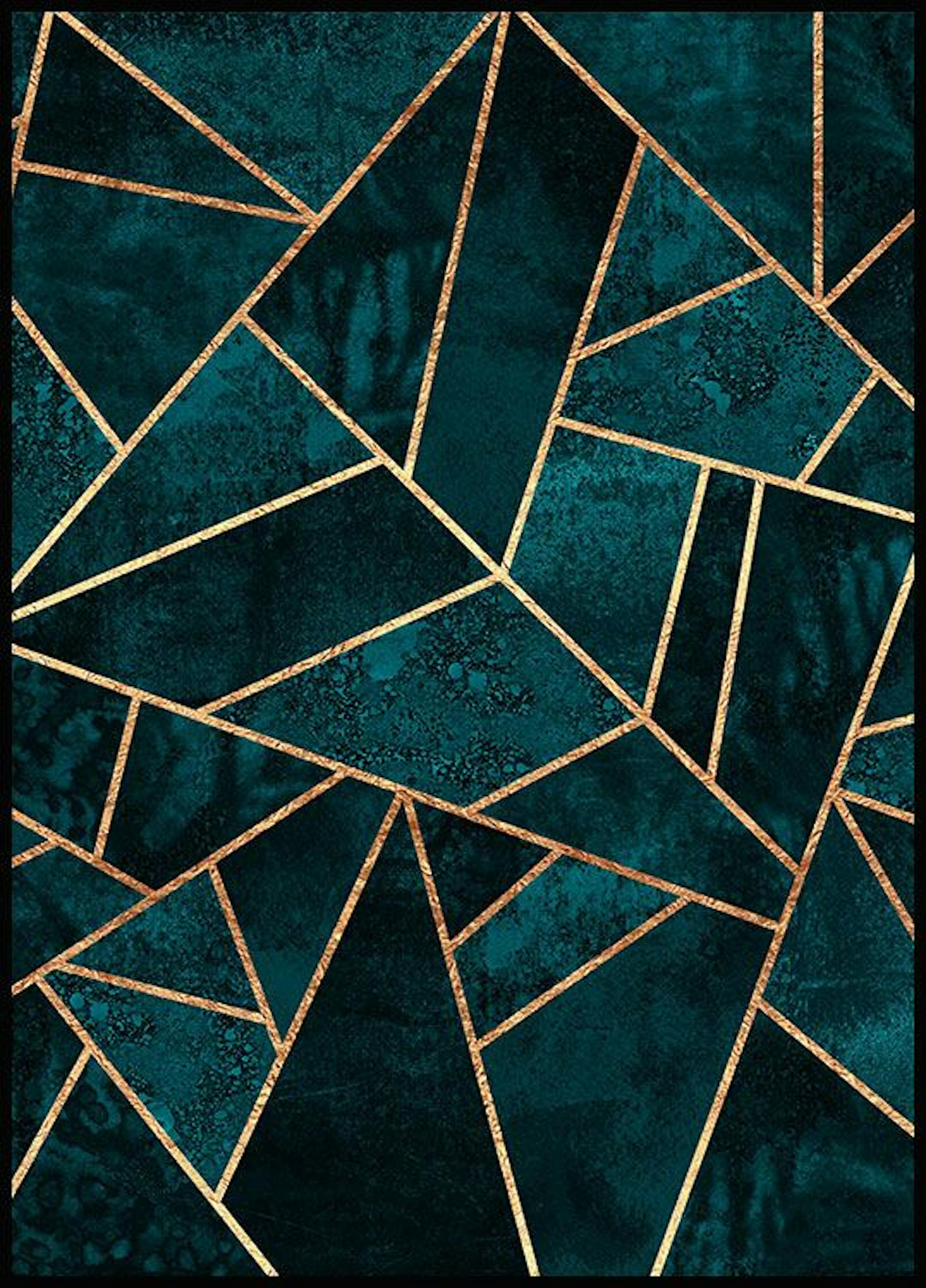 Deep Teal Stone Poster 0