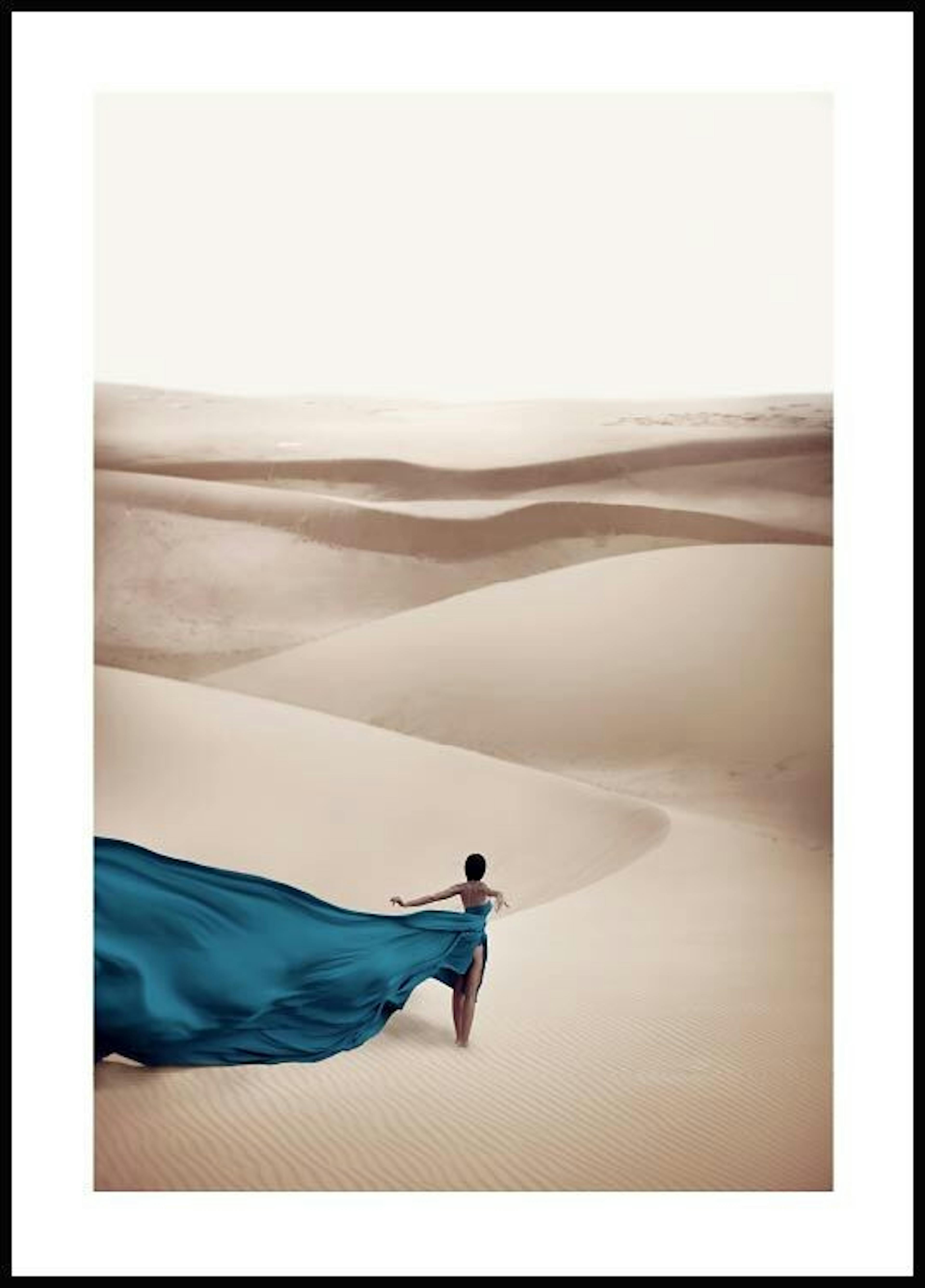 لوحة لصورة الفستان والصحراء 0
